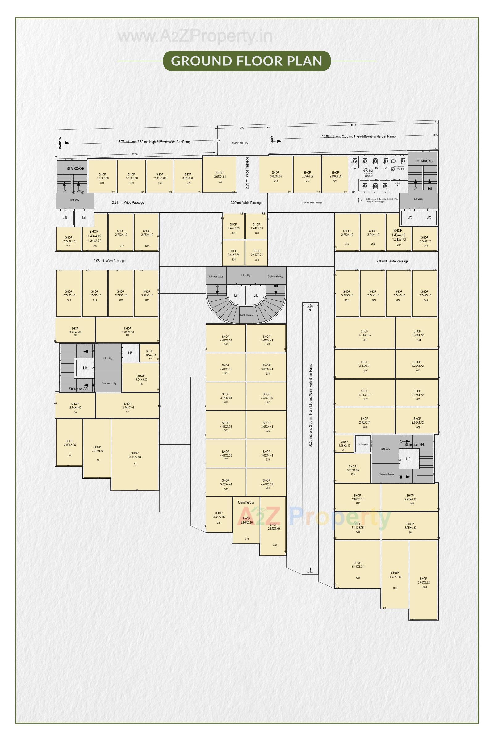 Layout of real estate project Centre Point located at Umbergaon, Valsad, Gujarat