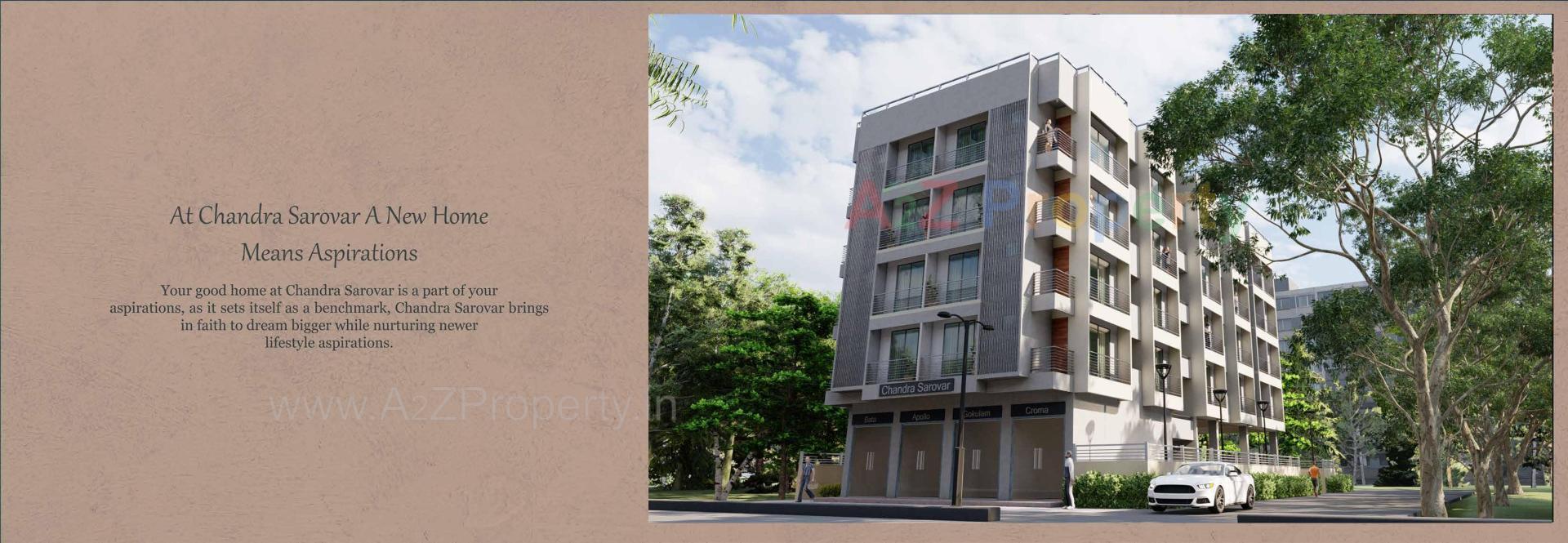 3D Elevation of real estate project Chandra Sarovar located at Vapi, Valsad, Gujarat