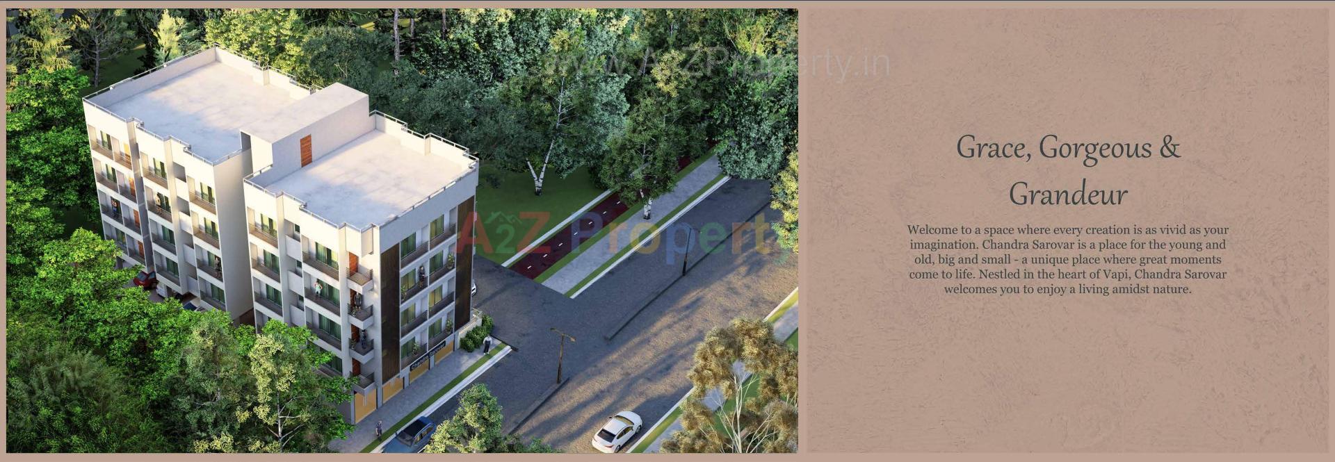 3D Elevation of real estate project Chandra Sarovar located at Vapi, Valsad, Gujarat