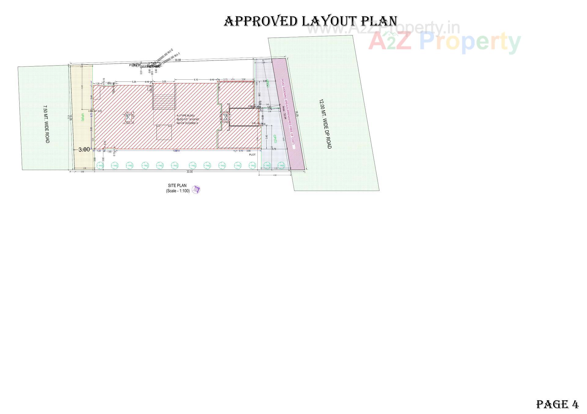 Layout of real estate project Chandra Vatika located at Chala, Valsad, Gujarat