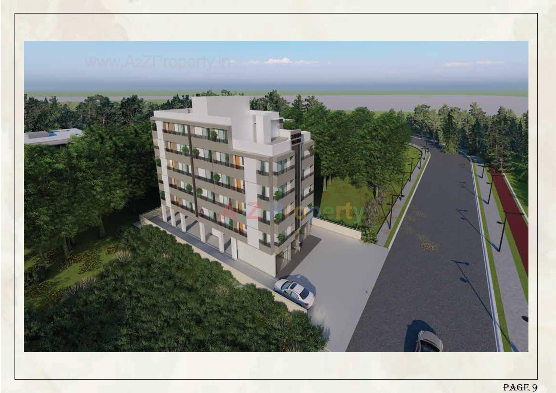 3D Elevation of real estate project Chandra Vatika located at Chala, Valsad, Gujarat
