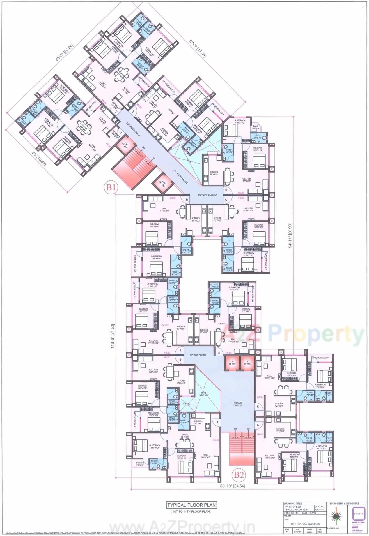 Layout of real estate project Dev Tapovan Residnecy located at Vapi, Valsad, Gujarat