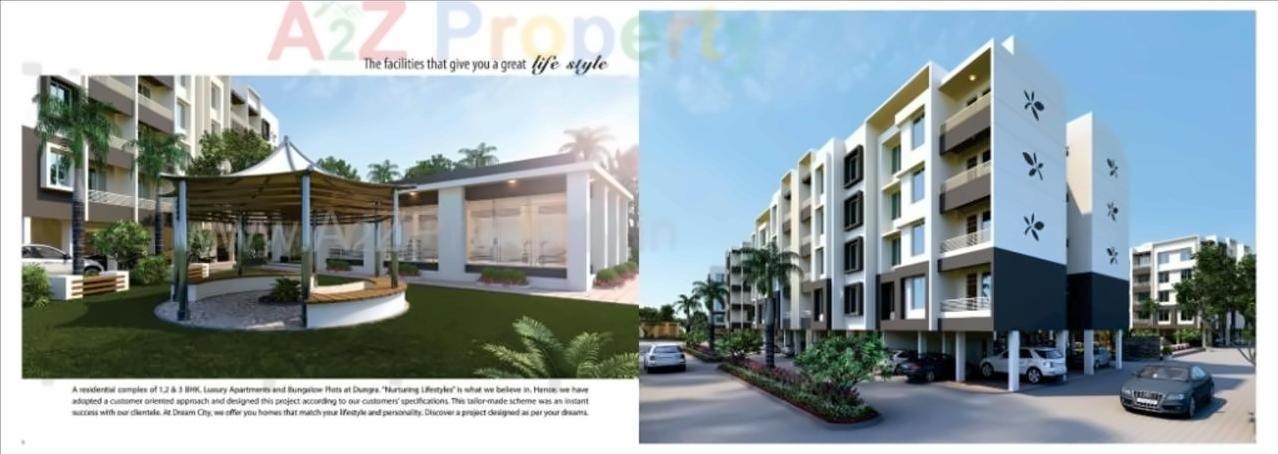3D Elevation of real estate project Dream City Heights located at Dungra, Valsad, Gujarat