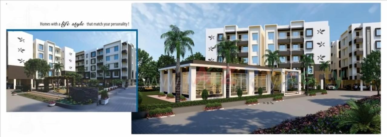 3D Elevation of real estate project Dream City Heights located at Dungra, Valsad, Gujarat
