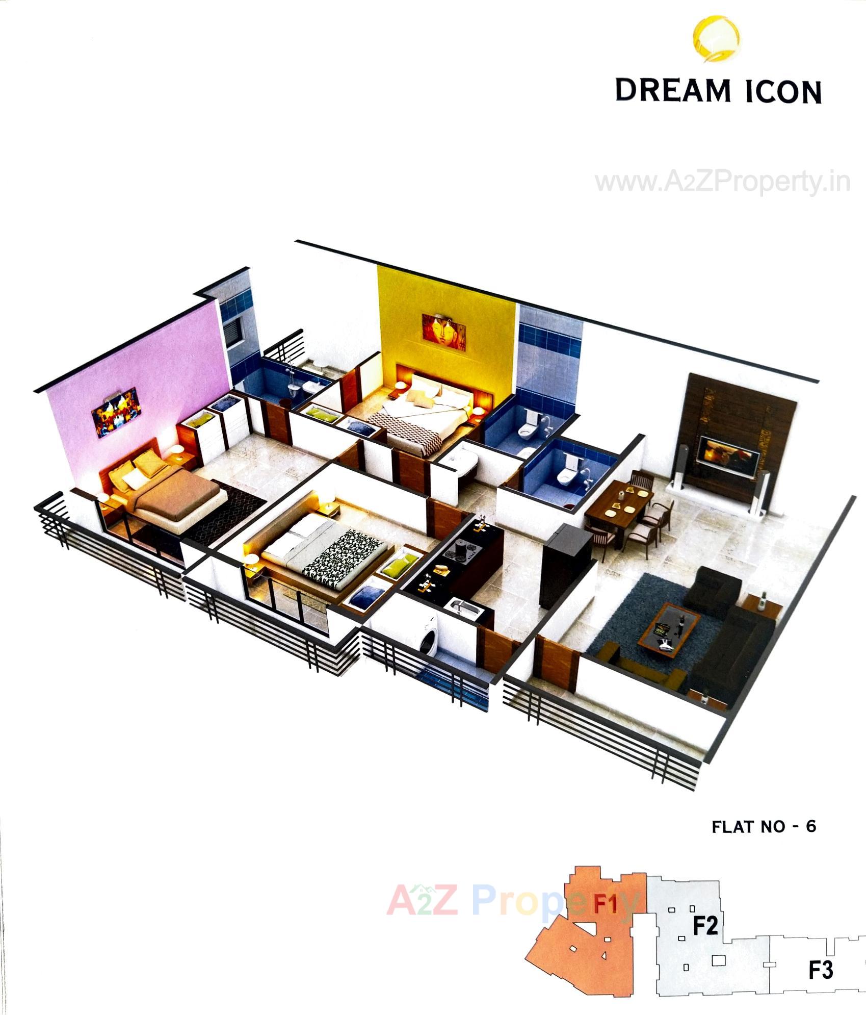 Layout of real estate project Dream Icon located at Dungra, Valsad, Gujarat