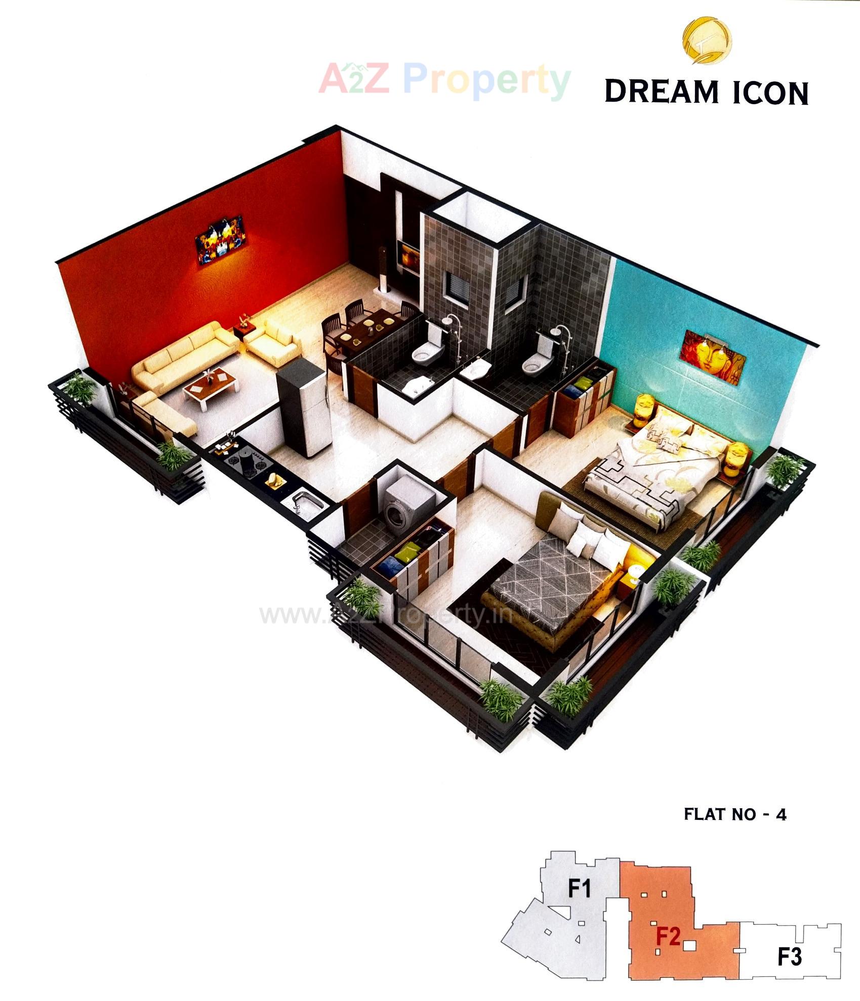 Layout of real estate project Dream Icon located at Dungra, Valsad, Gujarat