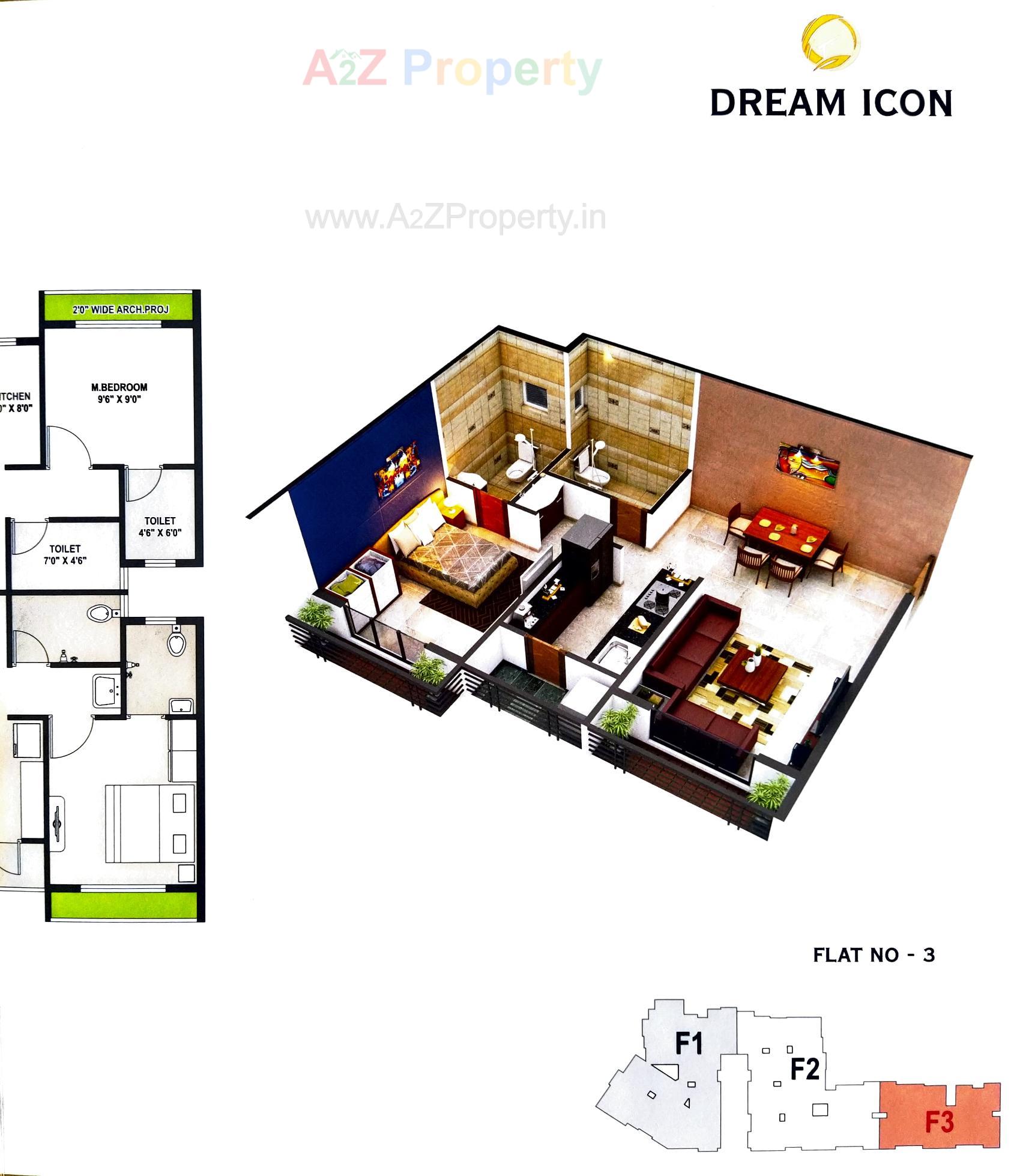 Layout of real estate project Dream Icon located at Dungra, Valsad, Gujarat