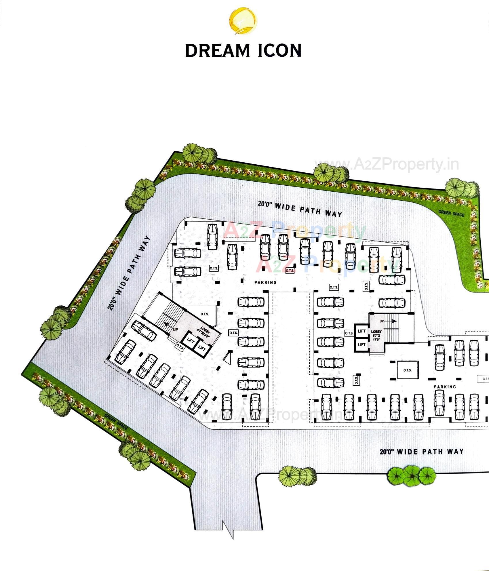 Layout of real estate project Dream Icon located at Dungra, Valsad, Gujarat