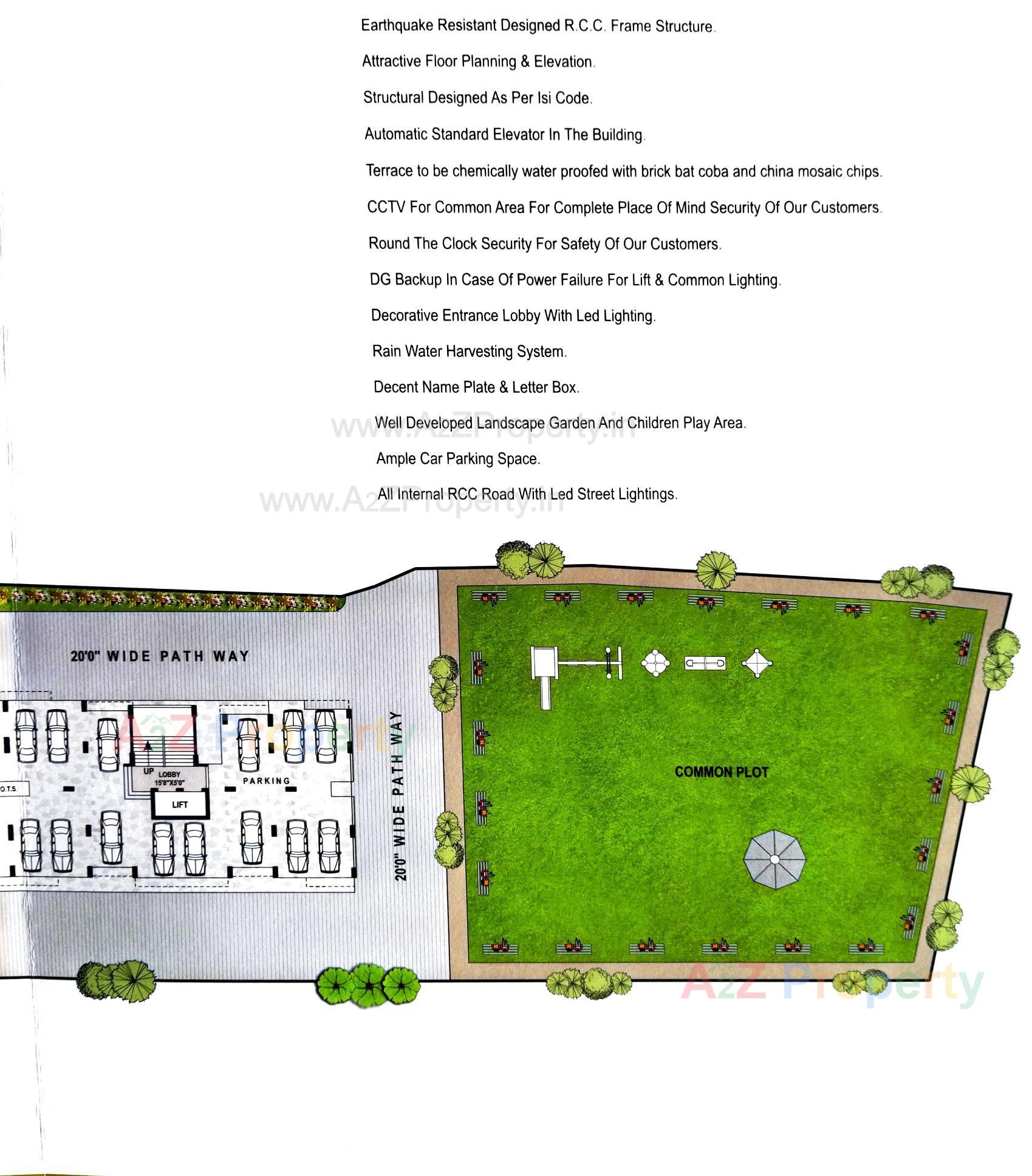 Layout of real estate project Dream Icon located at Dungra, Valsad, Gujarat
