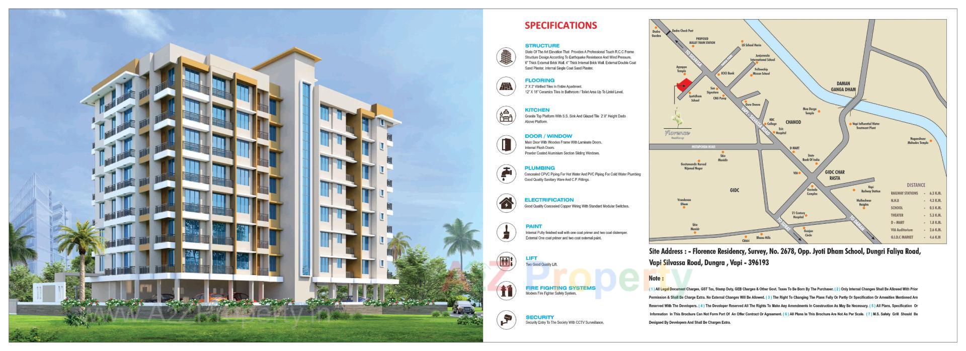  of real estate project Florence Residency located at Dungra, Valsad, Gujarat