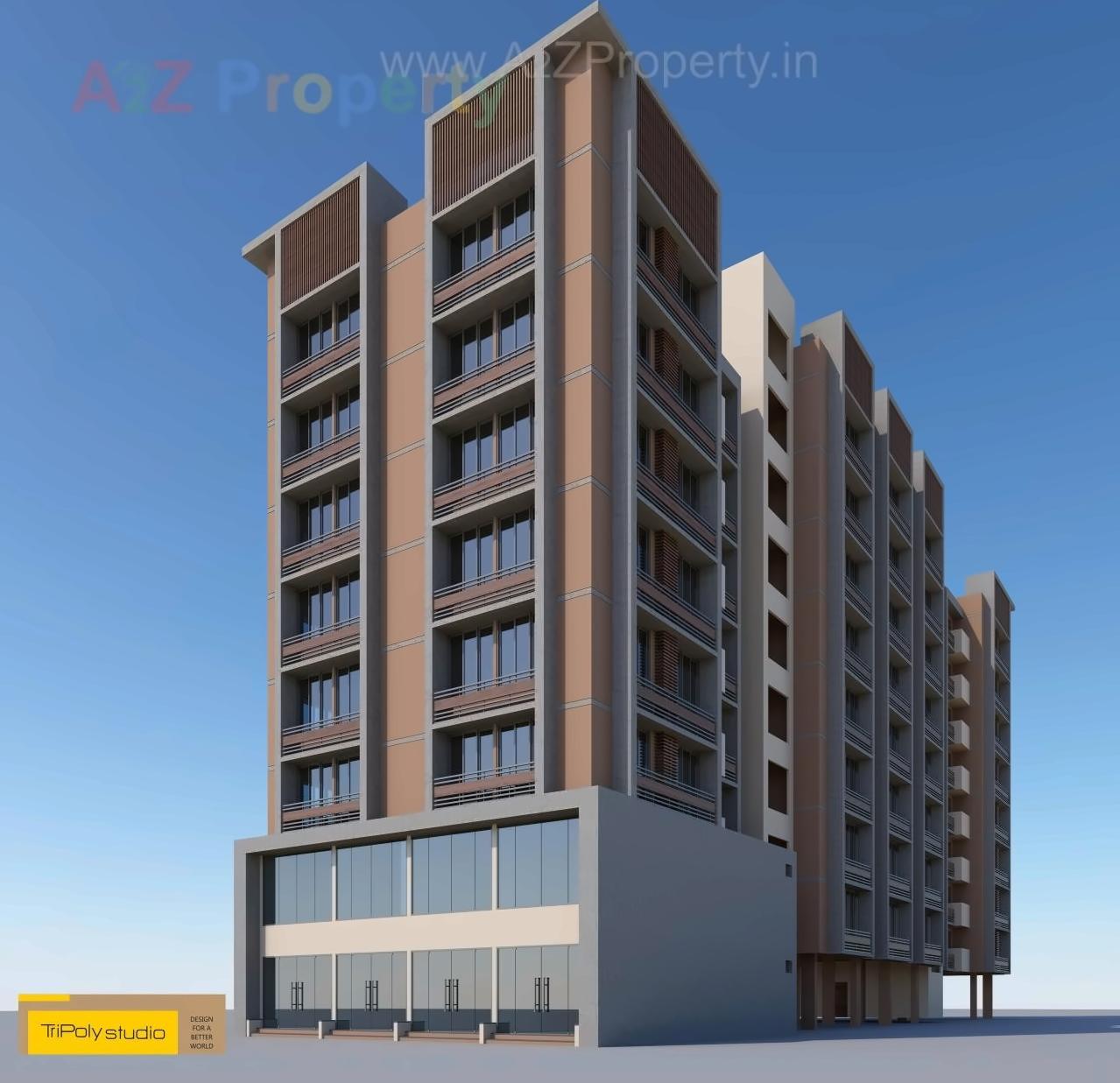3D Elevation of real estate project Fortune Chandranagari located at Vapi, Valsad, Gujarat