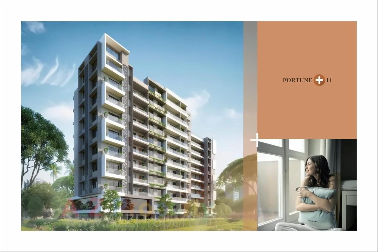 3D Elevation of real estate project Fortune + Ii located at Umargam, Valsad, Gujarat