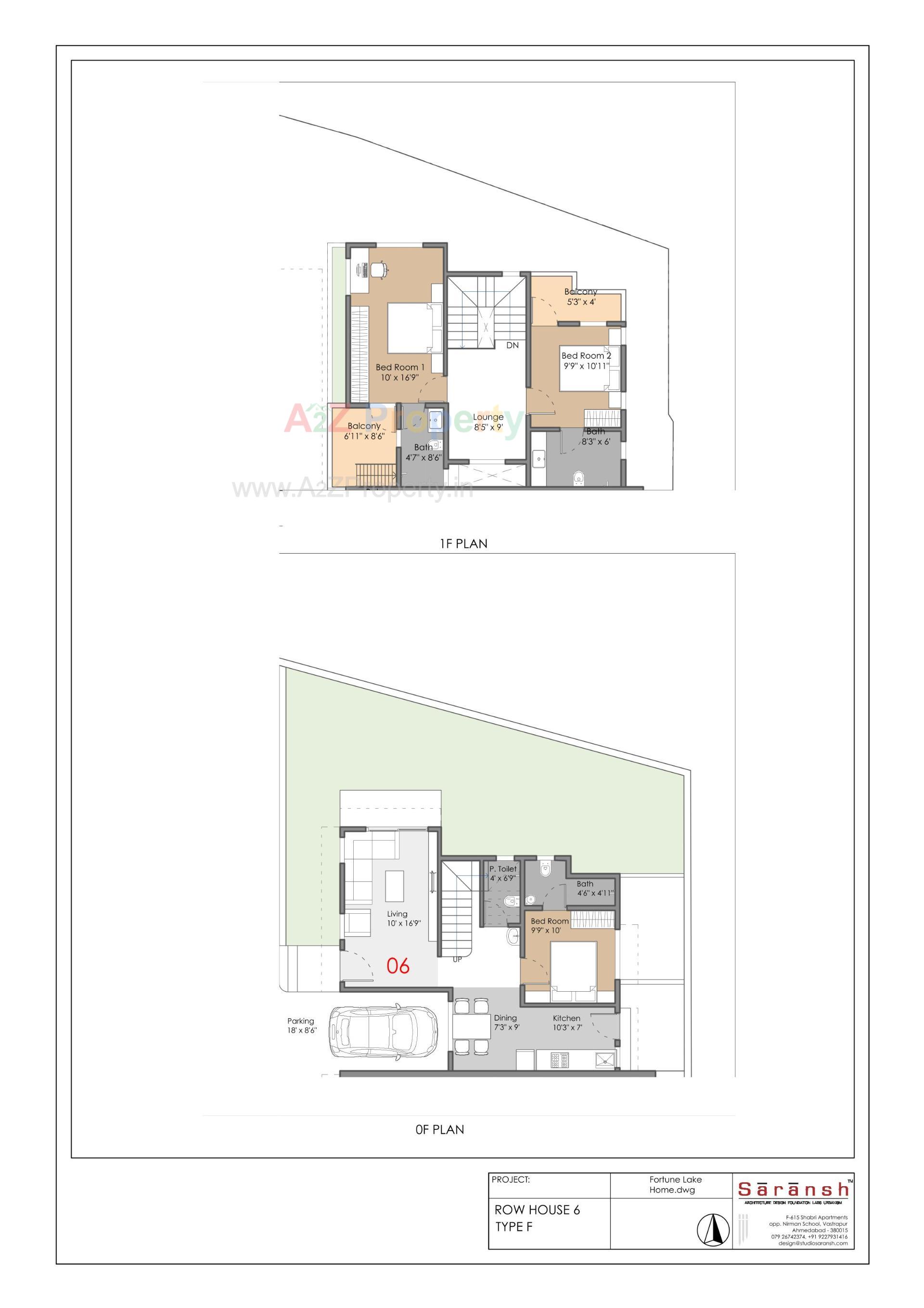 Layout of real estate project Fortune Lake Homes located at Umargam, Valsad, Gujarat