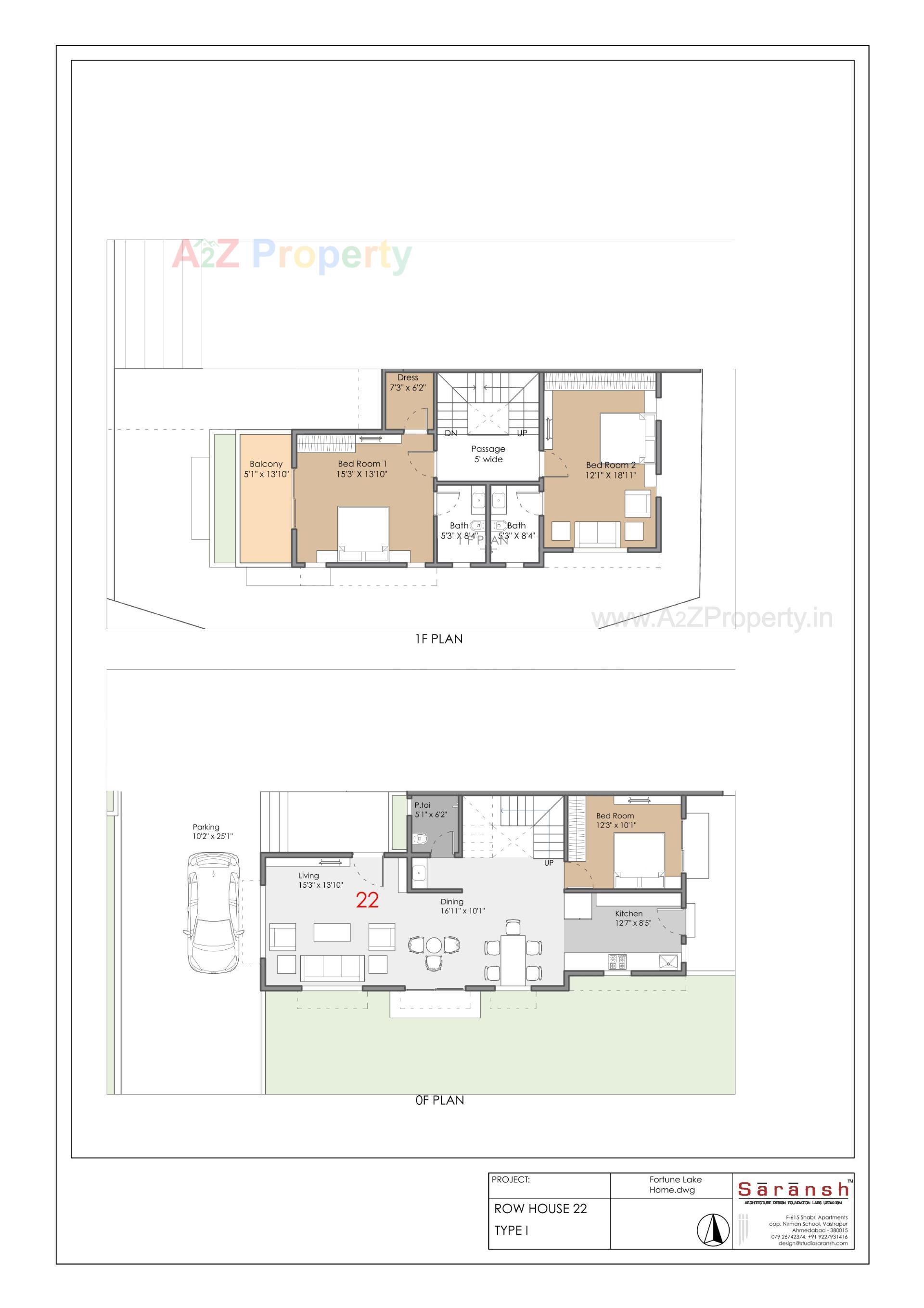 Layout of real estate project Fortune Lake Homes located at Umargam, Valsad, Gujarat