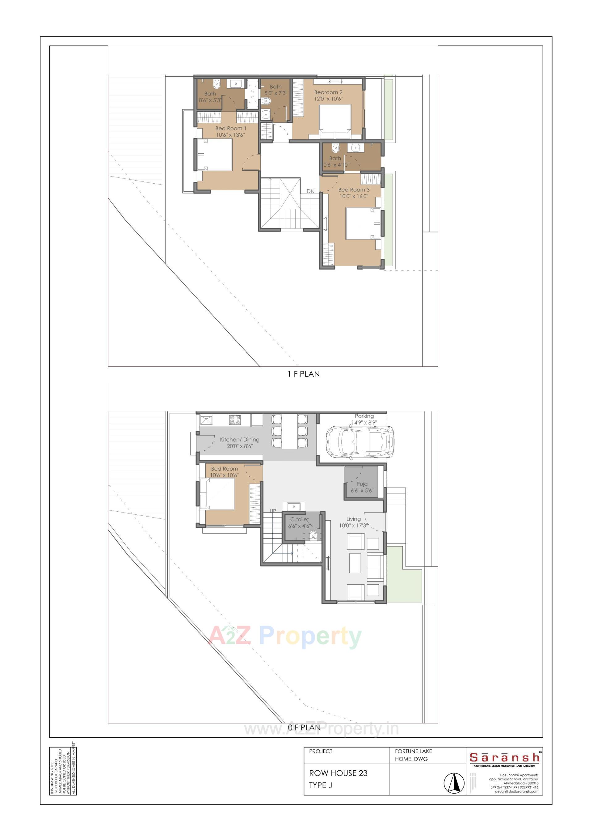 Layout of real estate project Fortune Lake Homes located at Umargam, Valsad, Gujarat