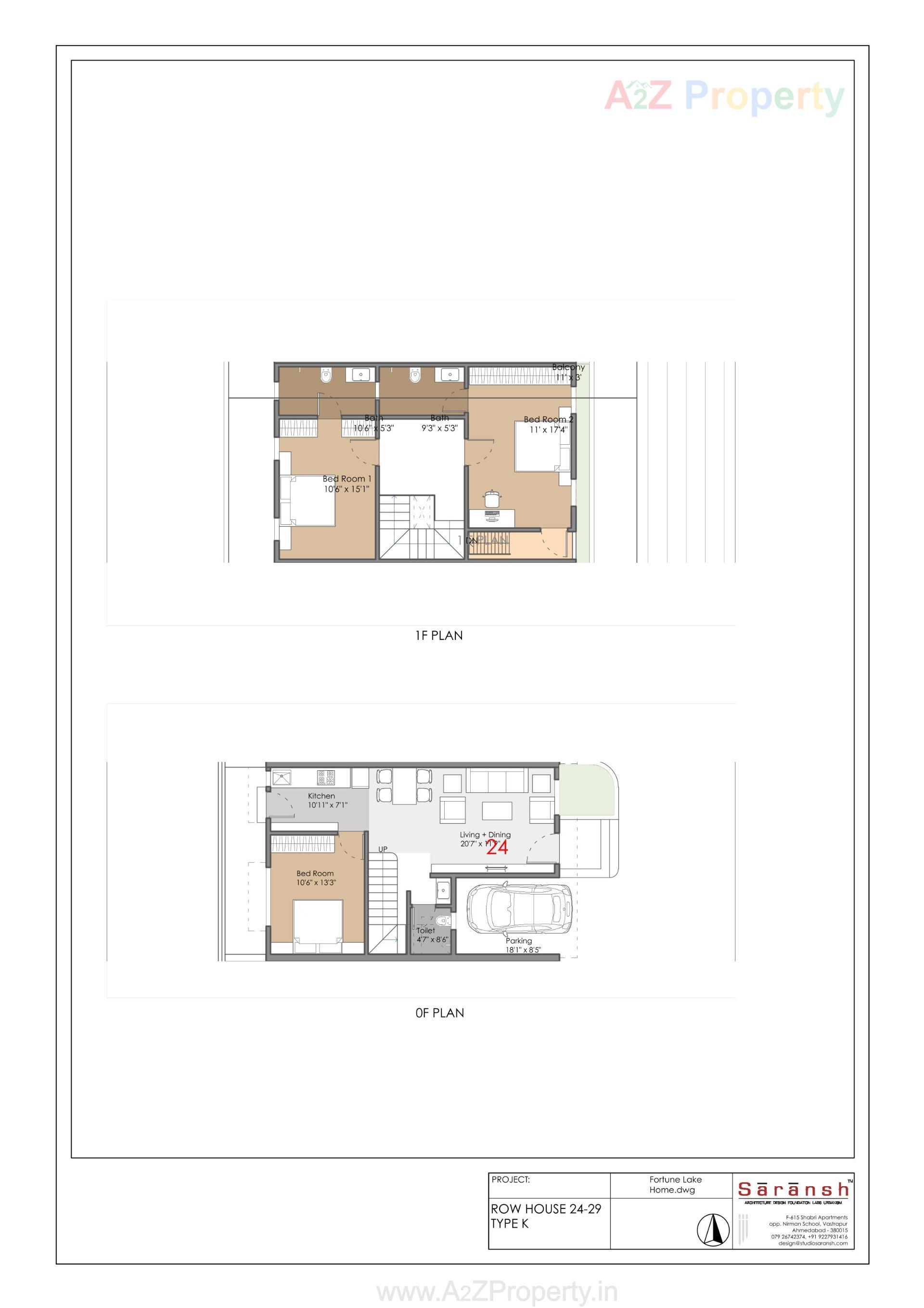 Layout of real estate project Fortune Lake Homes located at Umargam, Valsad, Gujarat