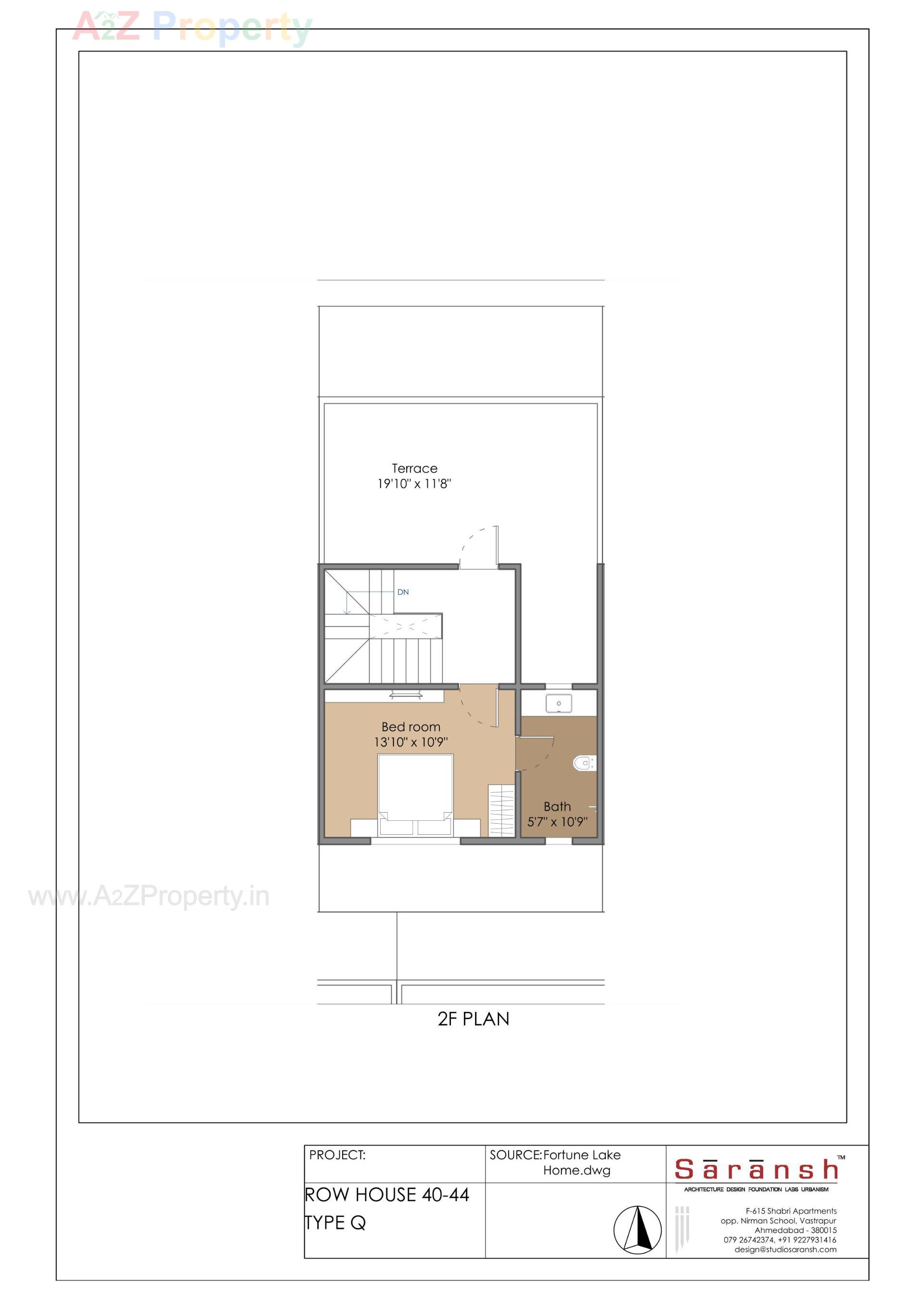 Layout of real estate project Fortune Lake Homes located at Umargam, Valsad, Gujarat