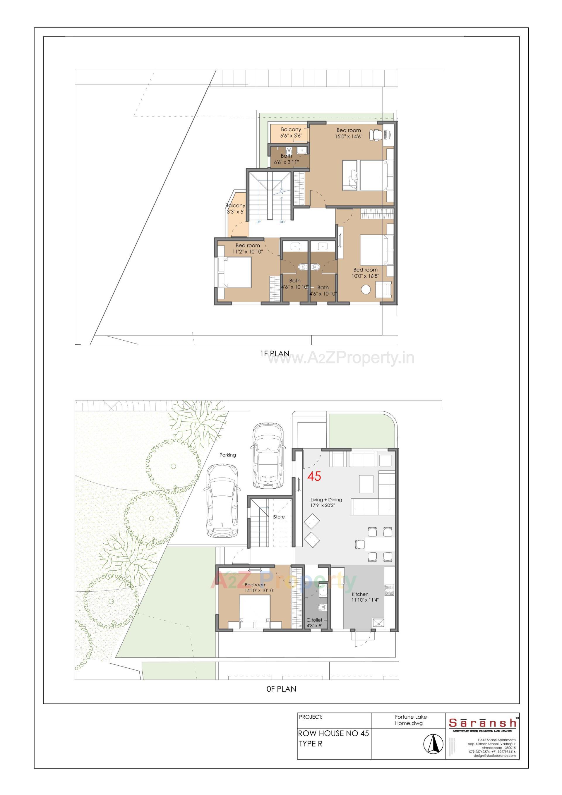 Layout of real estate project Fortune Lake Homes located at Umargam, Valsad, Gujarat