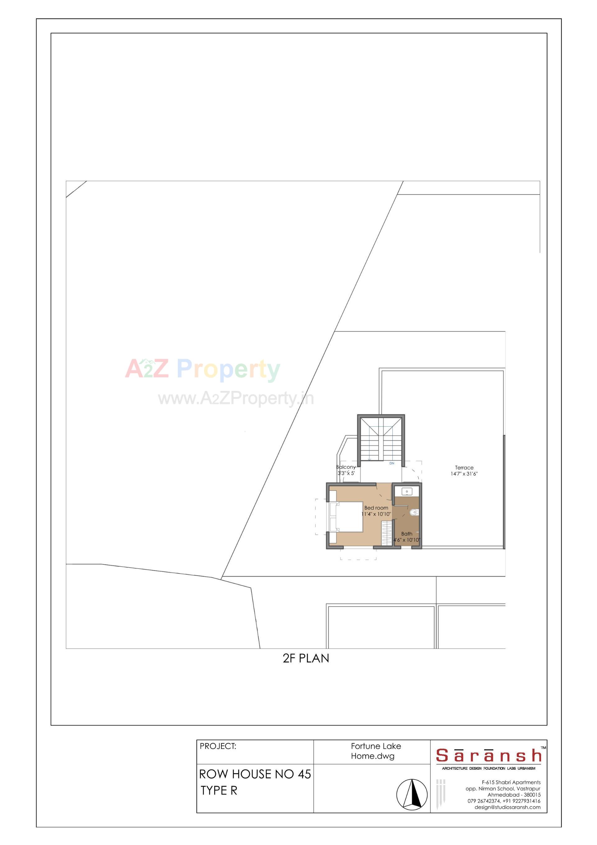 Layout of real estate project Fortune Lake Homes located at Umargam, Valsad, Gujarat