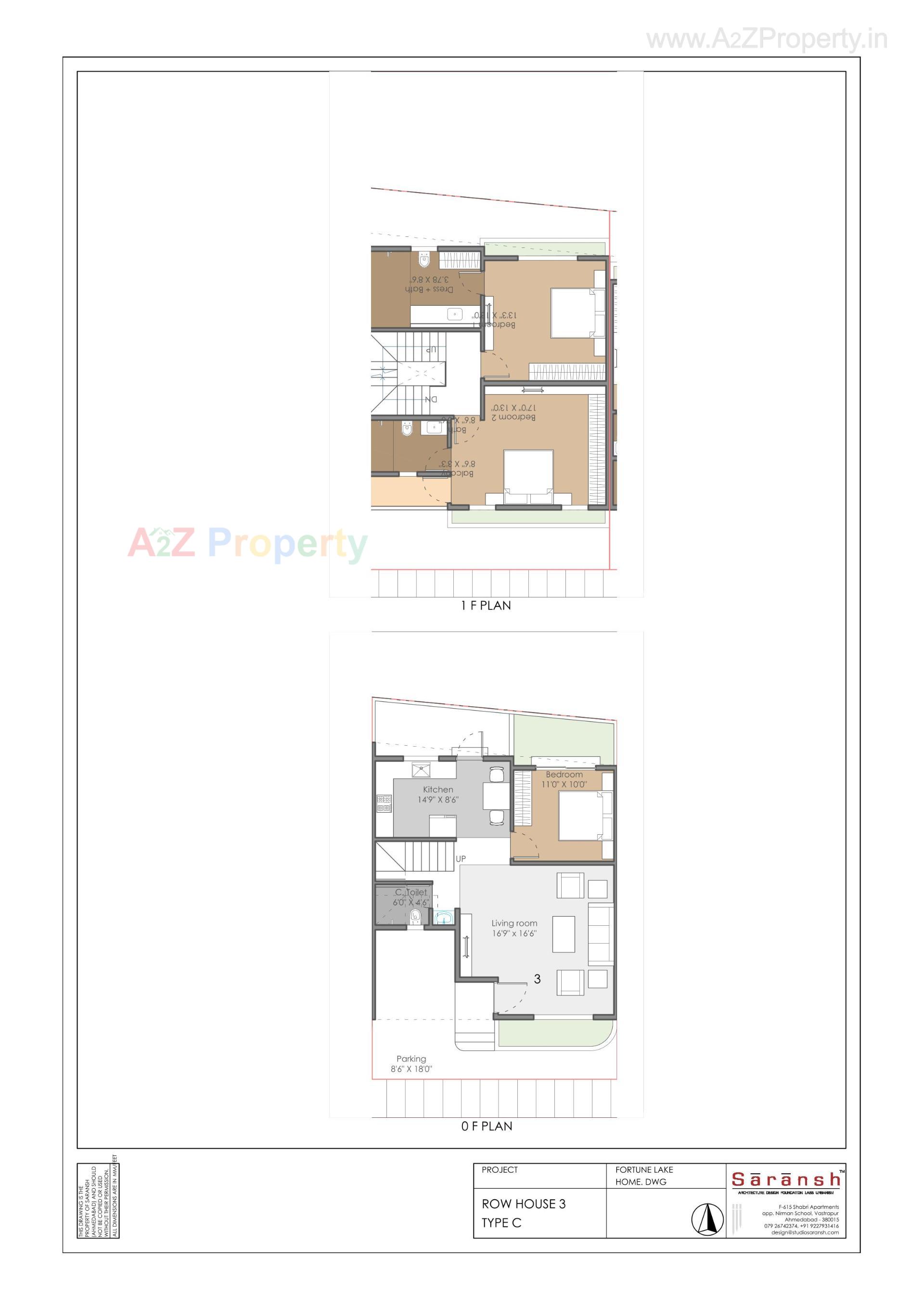 Layout of real estate project Fortune Lake Homes located at Umargam, Valsad, Gujarat