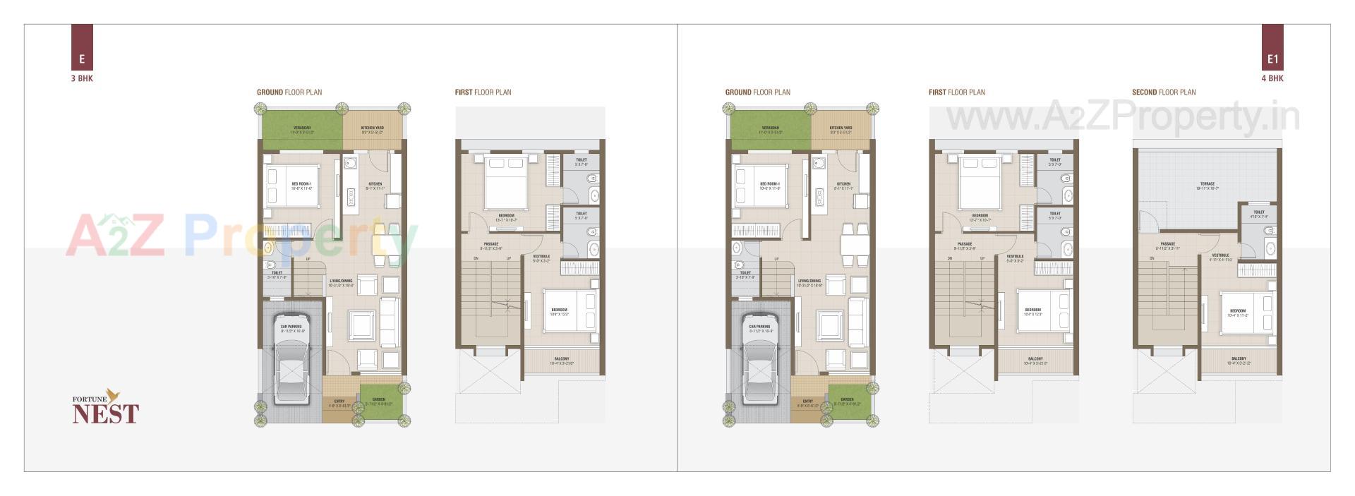 Layout of real estate project Fortune Nest located at Valsad, Valsad, Gujarat