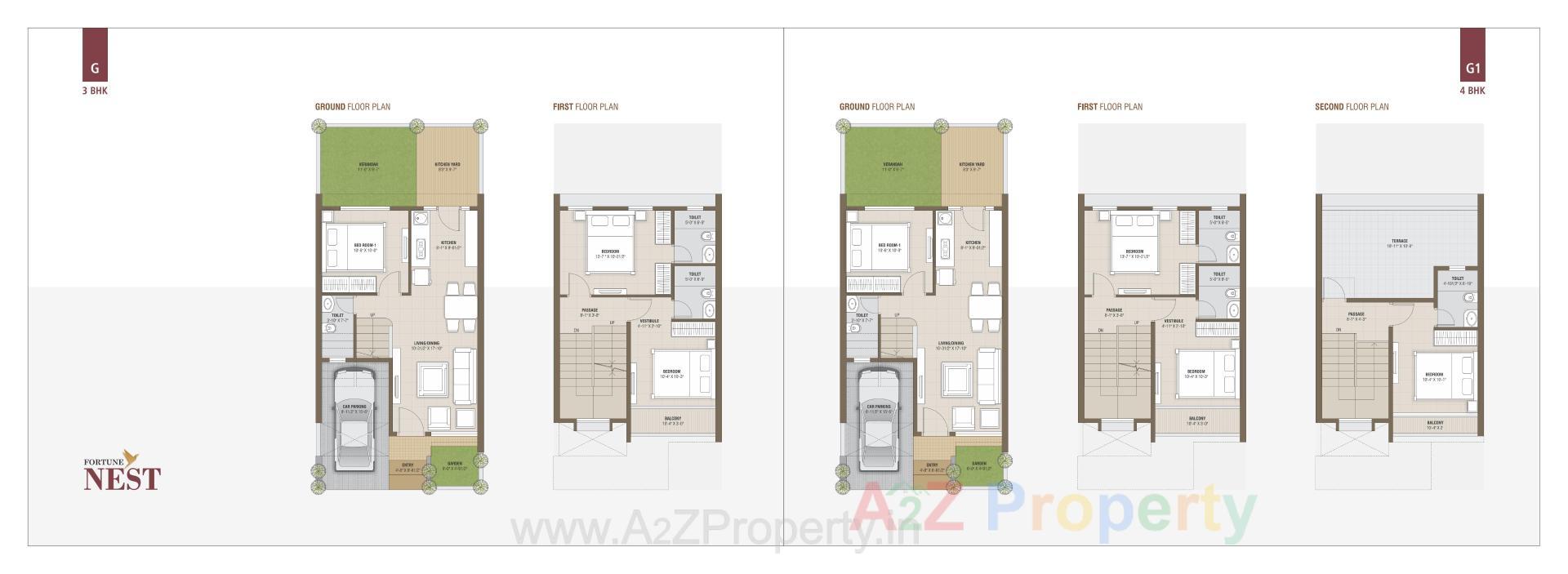 Layout of real estate project Fortune Nest located at Valsad, Valsad, Gujarat