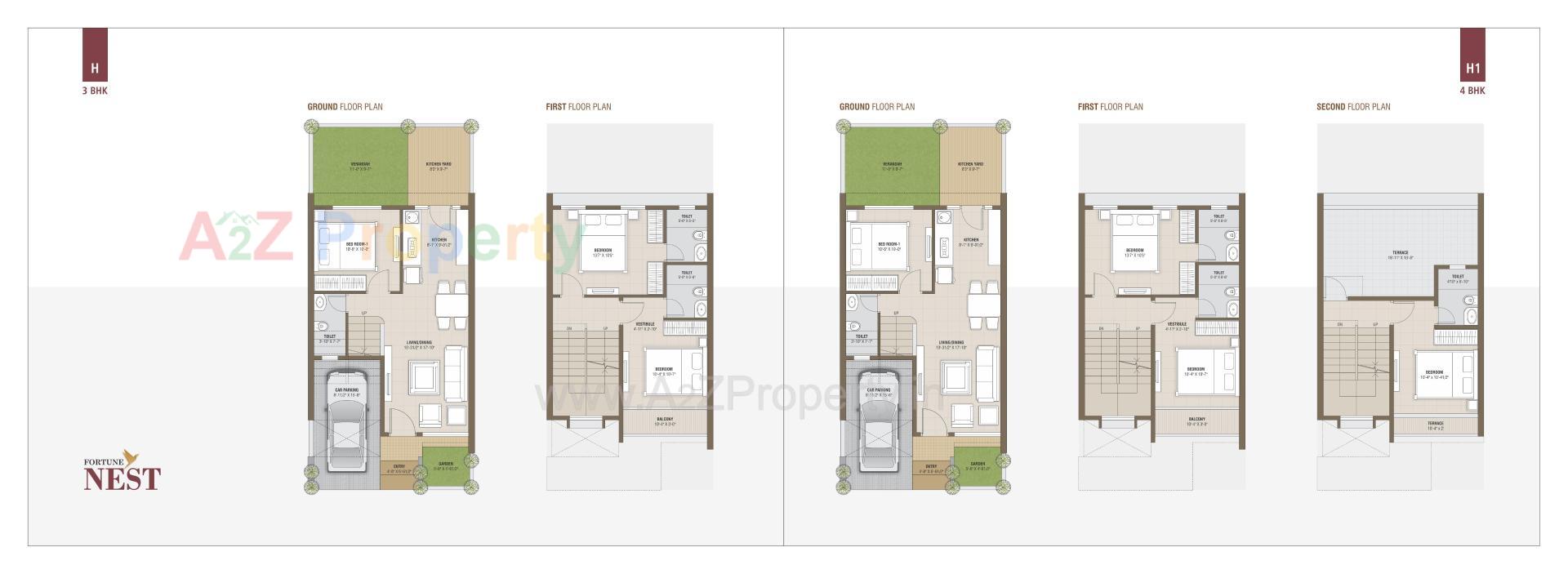 Layout of real estate project Fortune Nest located at Valsad, Valsad, Gujarat