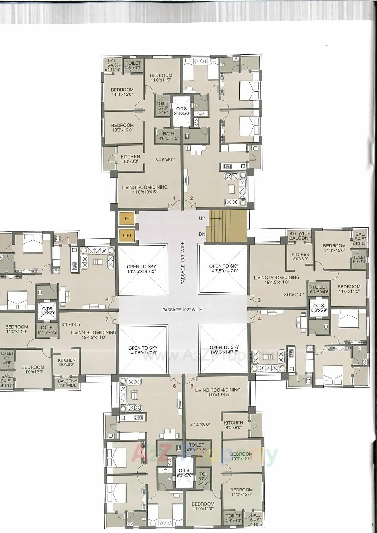 Layout of real estate project Fortune Plus located at Umargam, Valsad, Gujarat