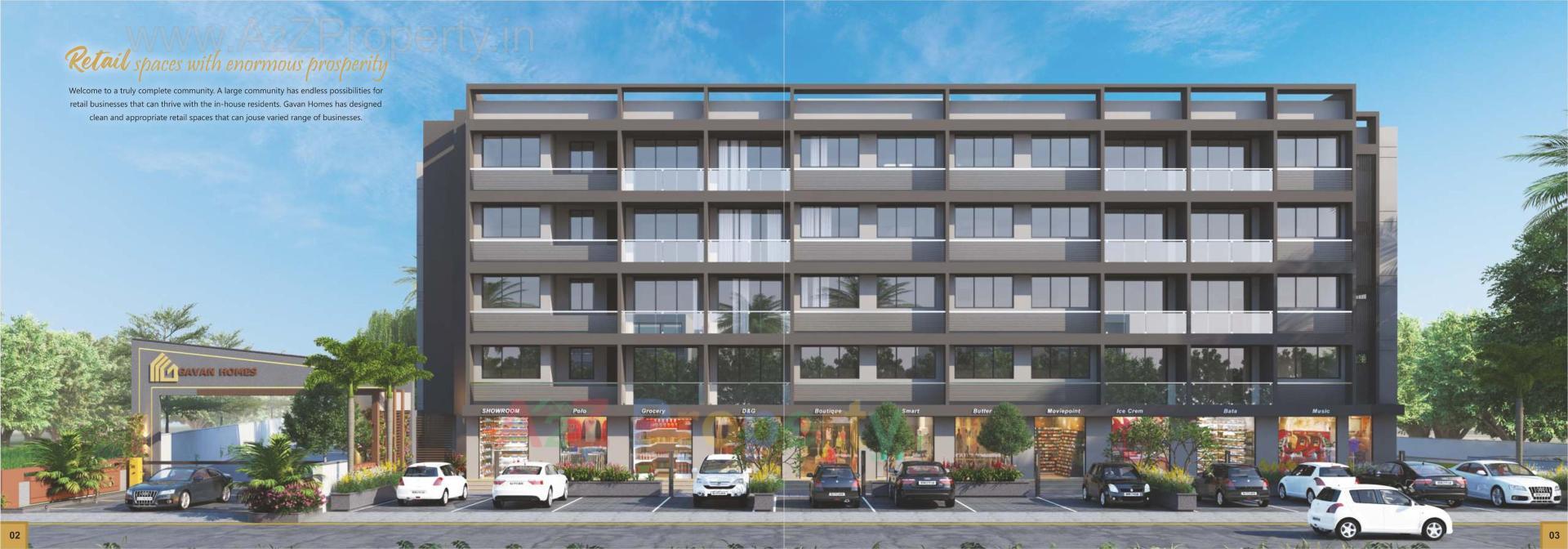 3D Elevation of real estate project Gavan Homes located at Vapi, Valsad, Gujarat