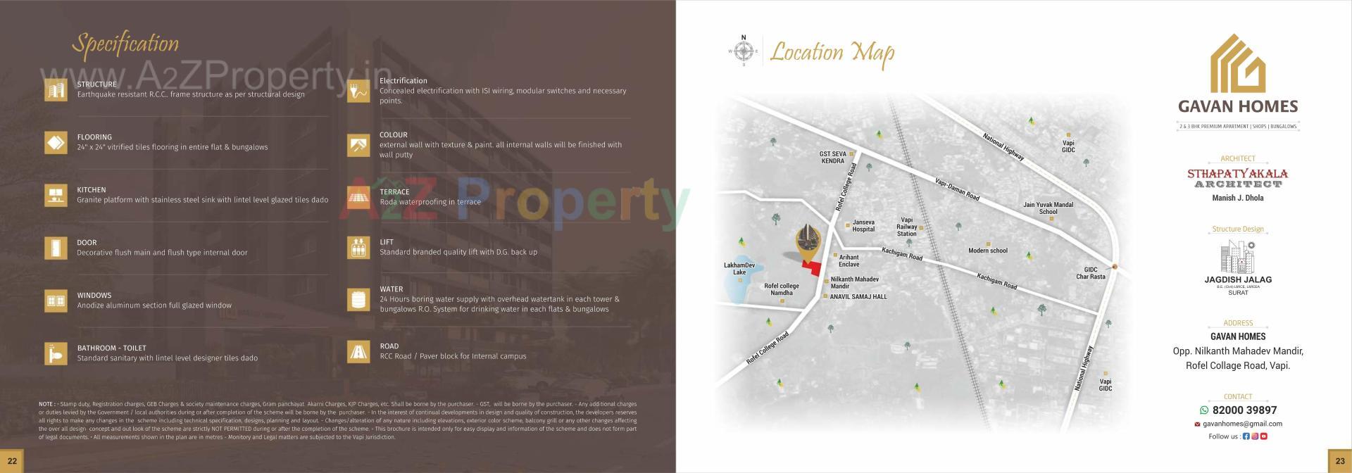  of real estate project Gavan Homes located at Vapi, Valsad, Gujarat