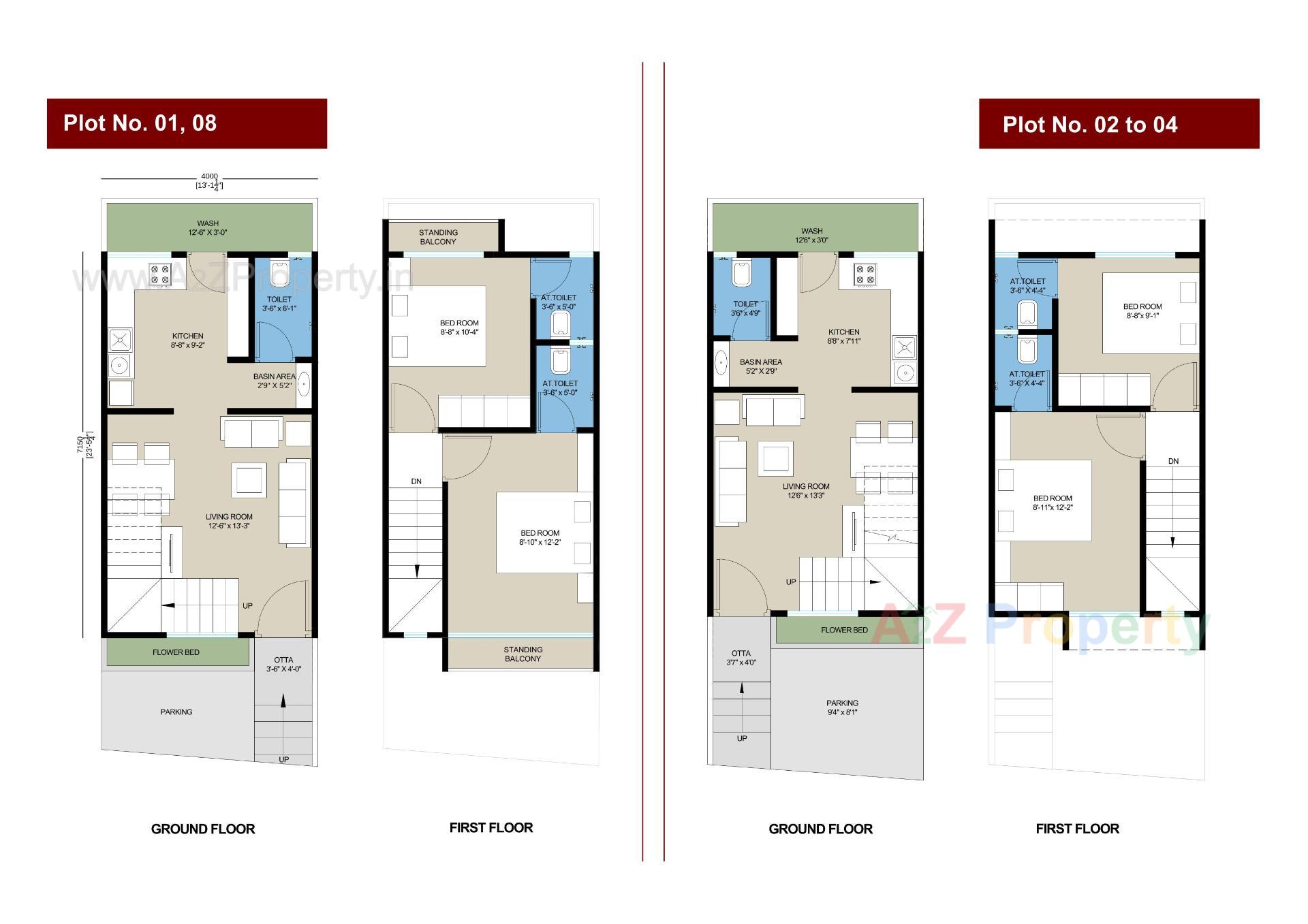 Layout of real estate project Gokul Villa located at Vapi, Valsad, Gujarat