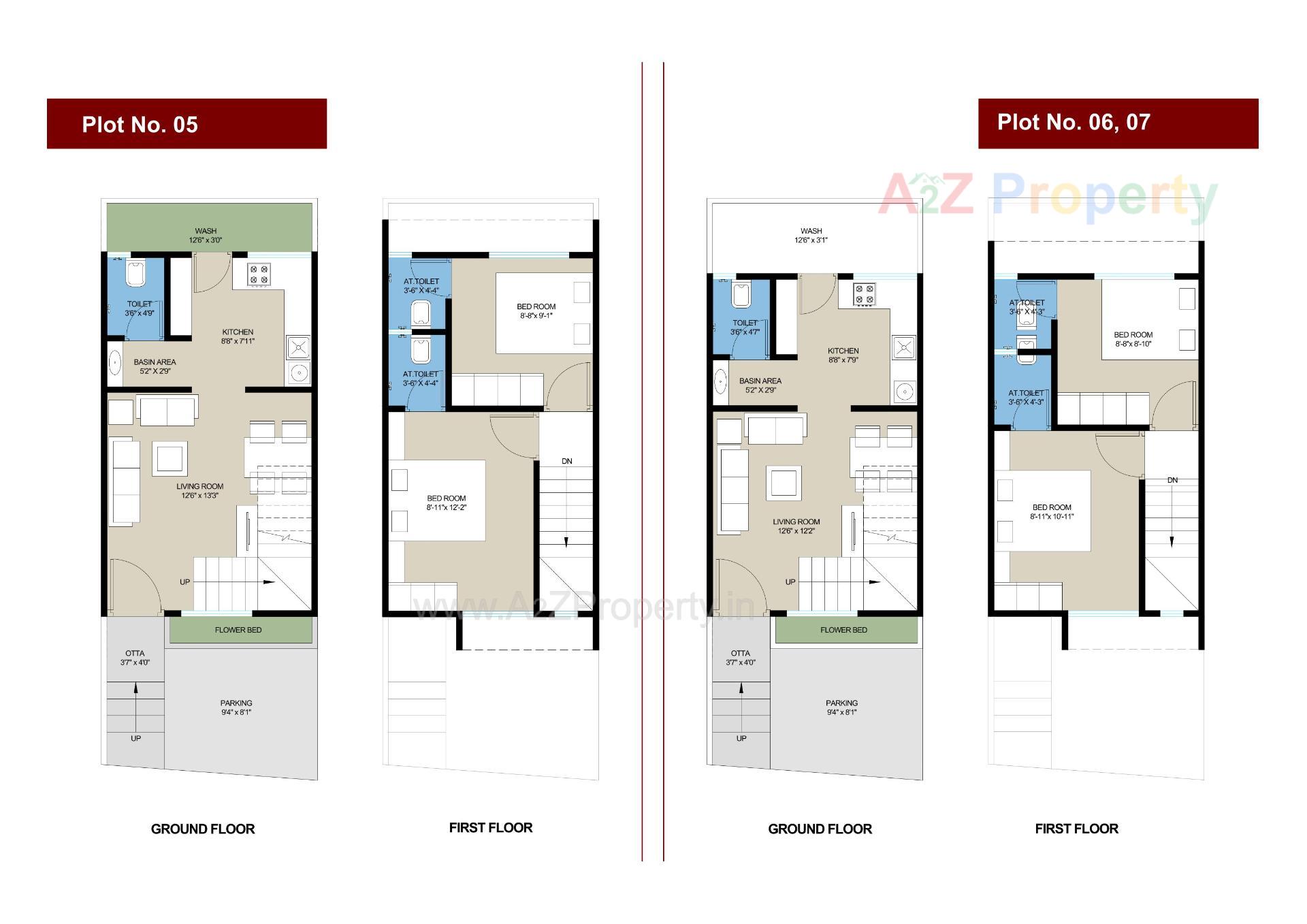 Layout of real estate project Gokul Villa located at Vapi, Valsad, Gujarat
