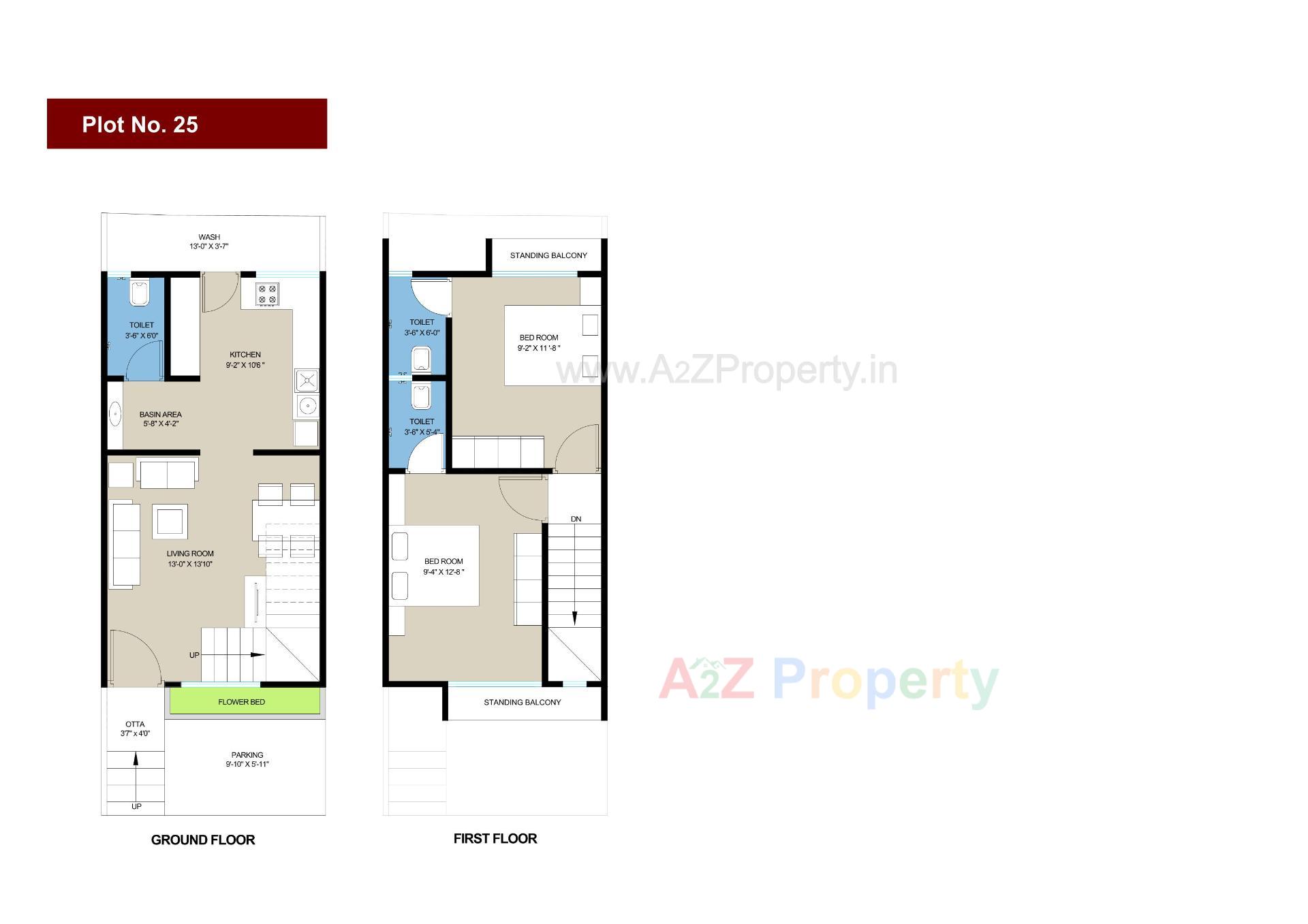 Layout of real estate project Gokul Villa located at Vapi, Valsad, Gujarat