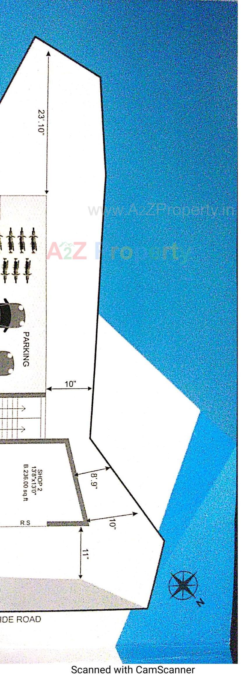 Layout of real estate project Gurudev Complex located at Vapi, Valsad, Gujarat