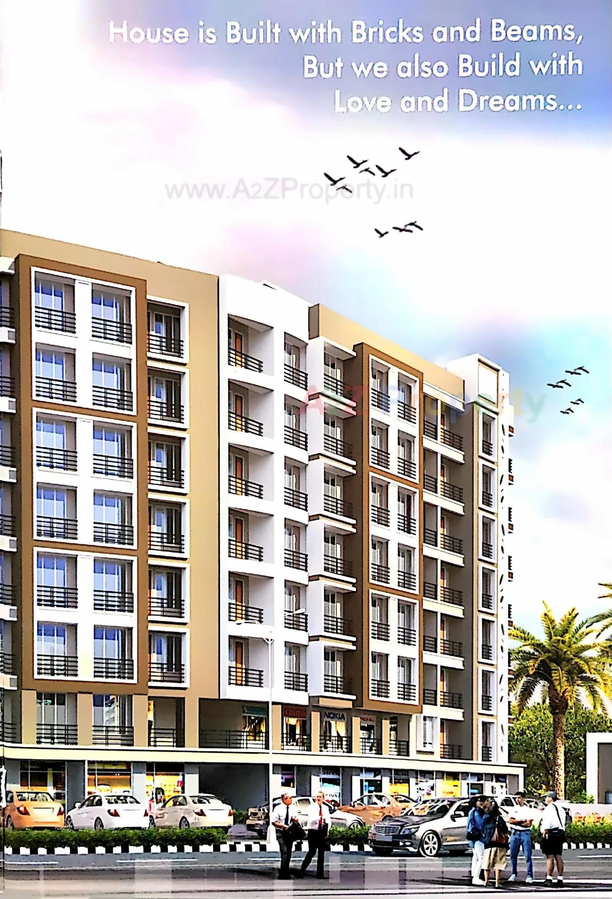 3D Elevation of real estate project Gurukul Heights located at Chala, Valsad, Gujarat