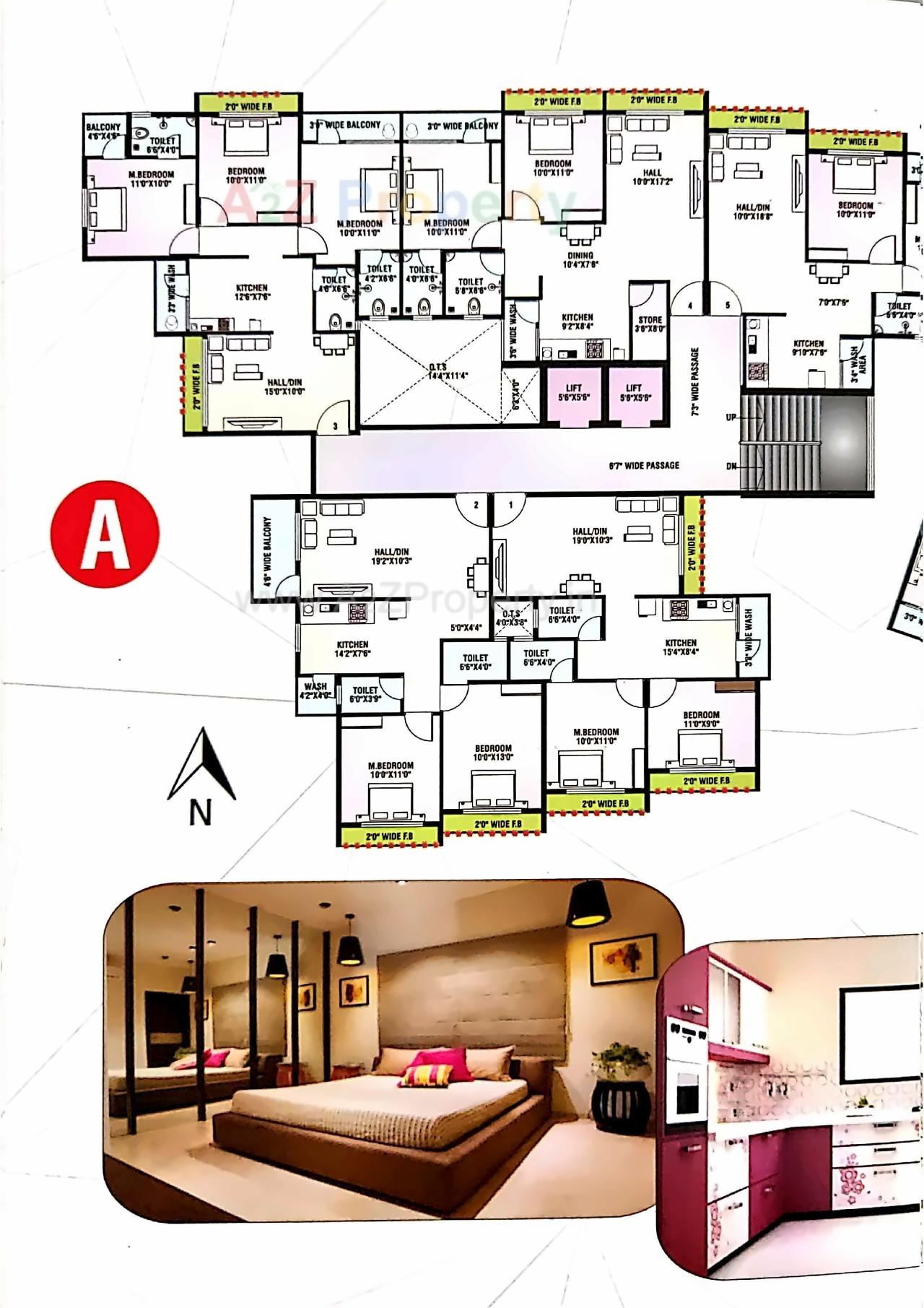 Layout of real estate project Gurukul Heights located at Chala, Valsad, Gujarat