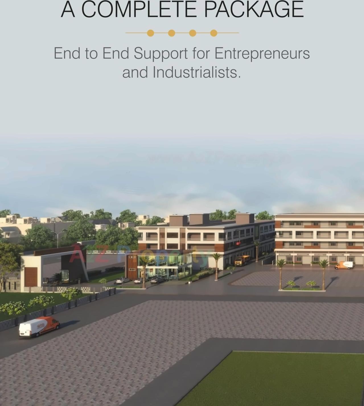 3D Elevation of real estate project Infinity Industrial Park located at Vapi, Valsad, Gujarat
