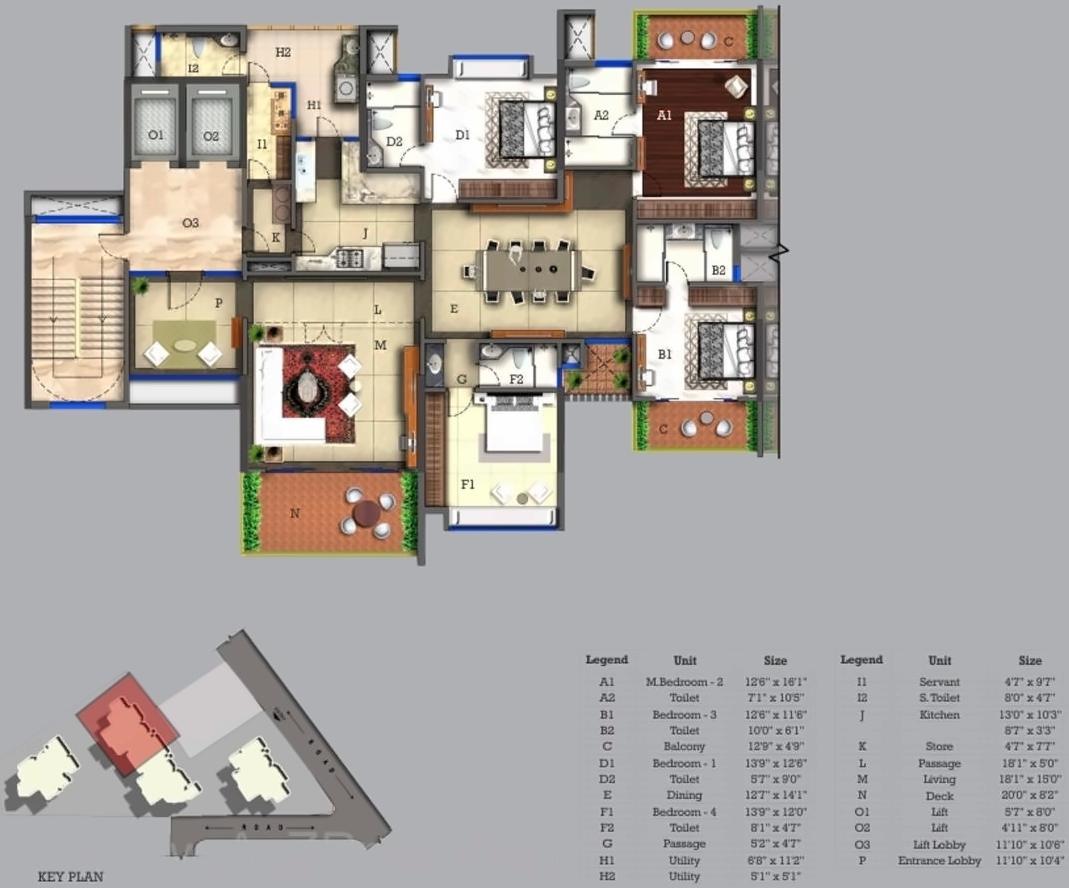 Layout of real estate project Iris Sky Bungalows located at Tithal-road, Valsad, Gujarat