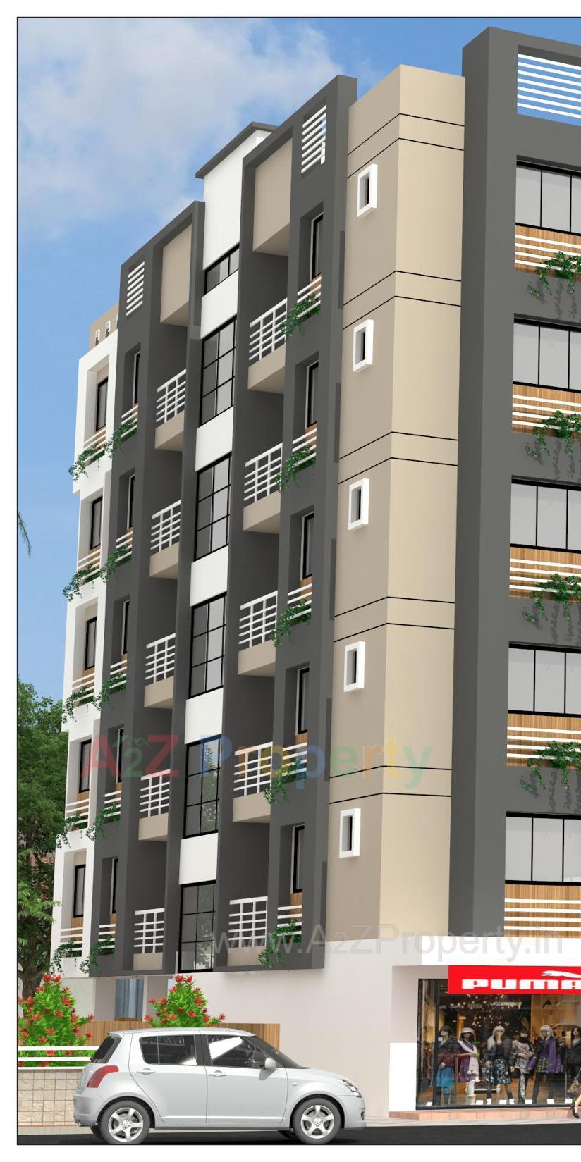 3D Elevation of real estate project Jaivik Complex located at Dungara, Valsad, Gujarat