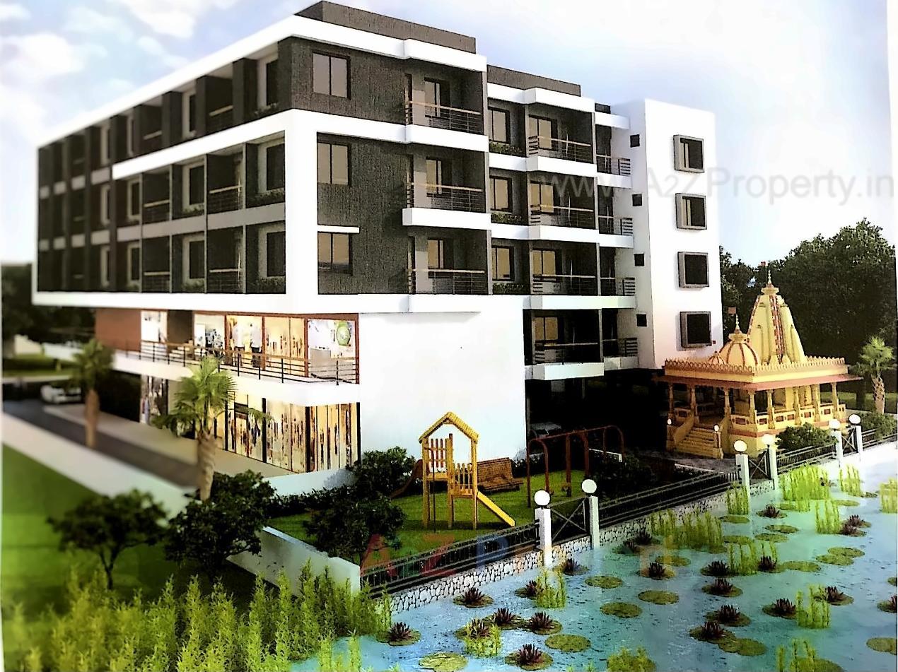 3D Elevation of real estate project Jay Ambe Residency located at Mograwadi, Valsad, Gujarat