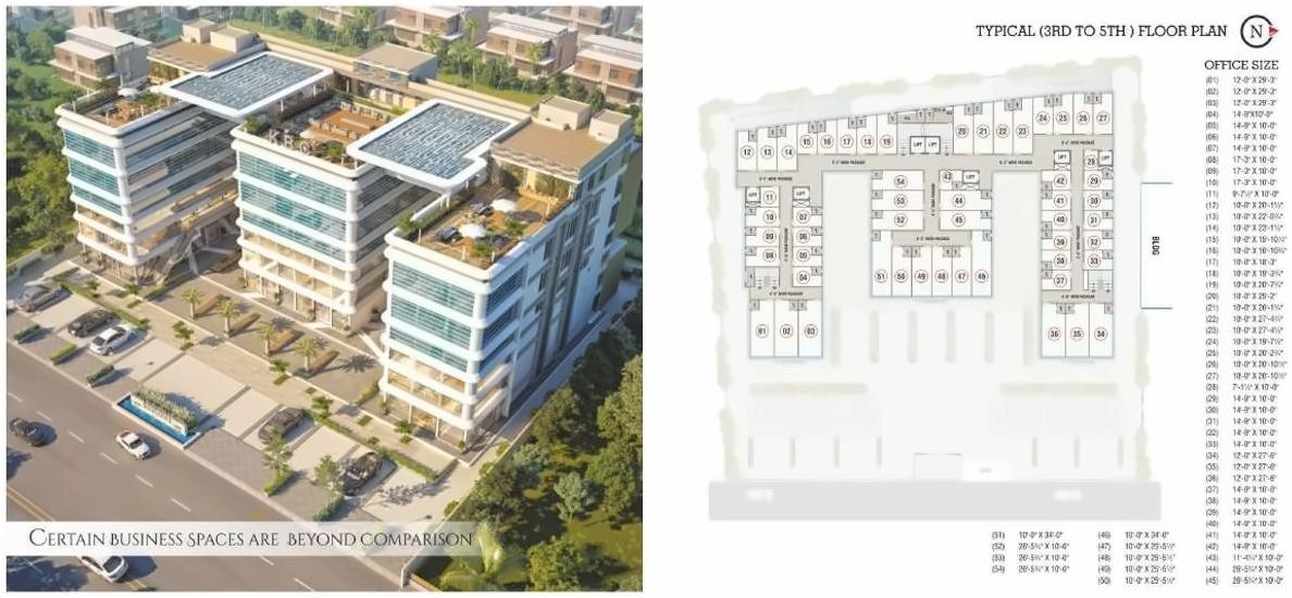 Layout of real estate project Kalaji Business Centre (k B C ) located at Abrama, Valsad, Gujarat