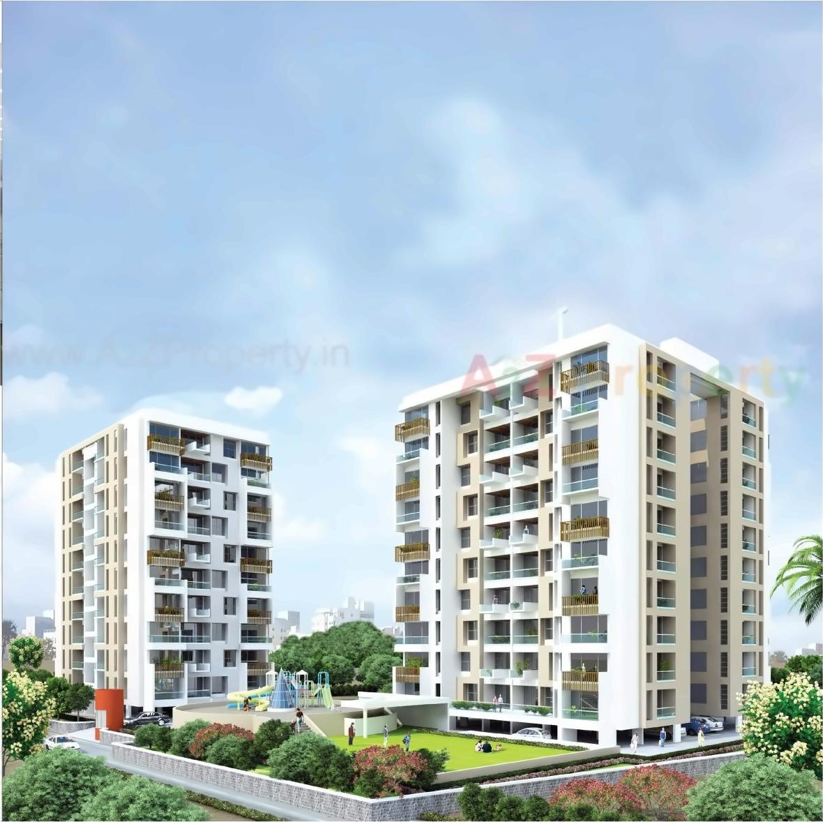 3D Elevation of real estate project Kanchanganga located at Bhagdawada, Valsad, Gujarat