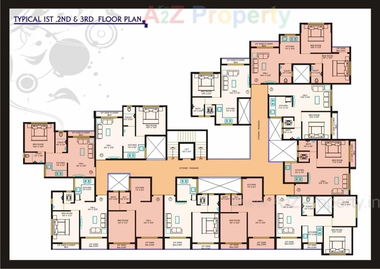 Layout of real estate project Karmabhoomi Residency located at Vapi, Valsad, Gujarat