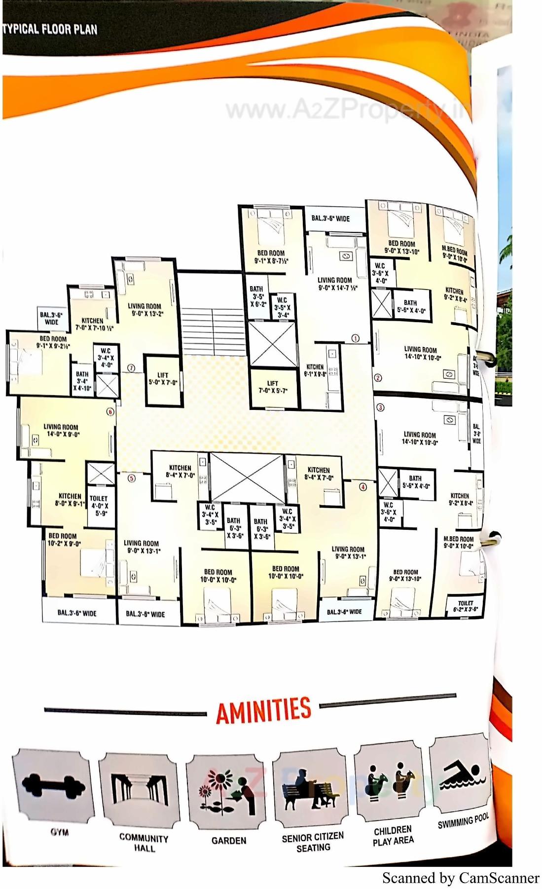 Layout of real estate project Lake Palace Residency located at Dungra, Valsad, Gujarat