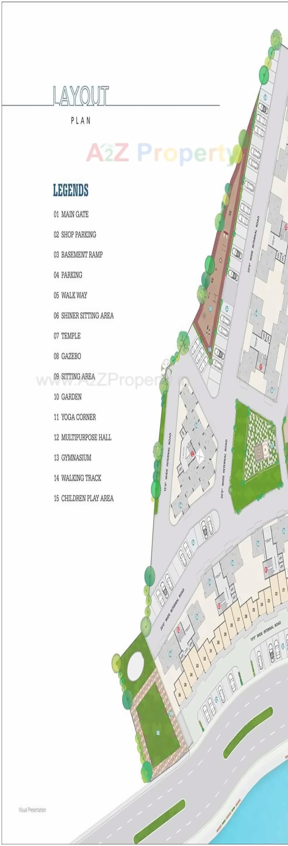 Layout of real estate project Lake Paraside located at Dungra, Valsad, Gujarat
