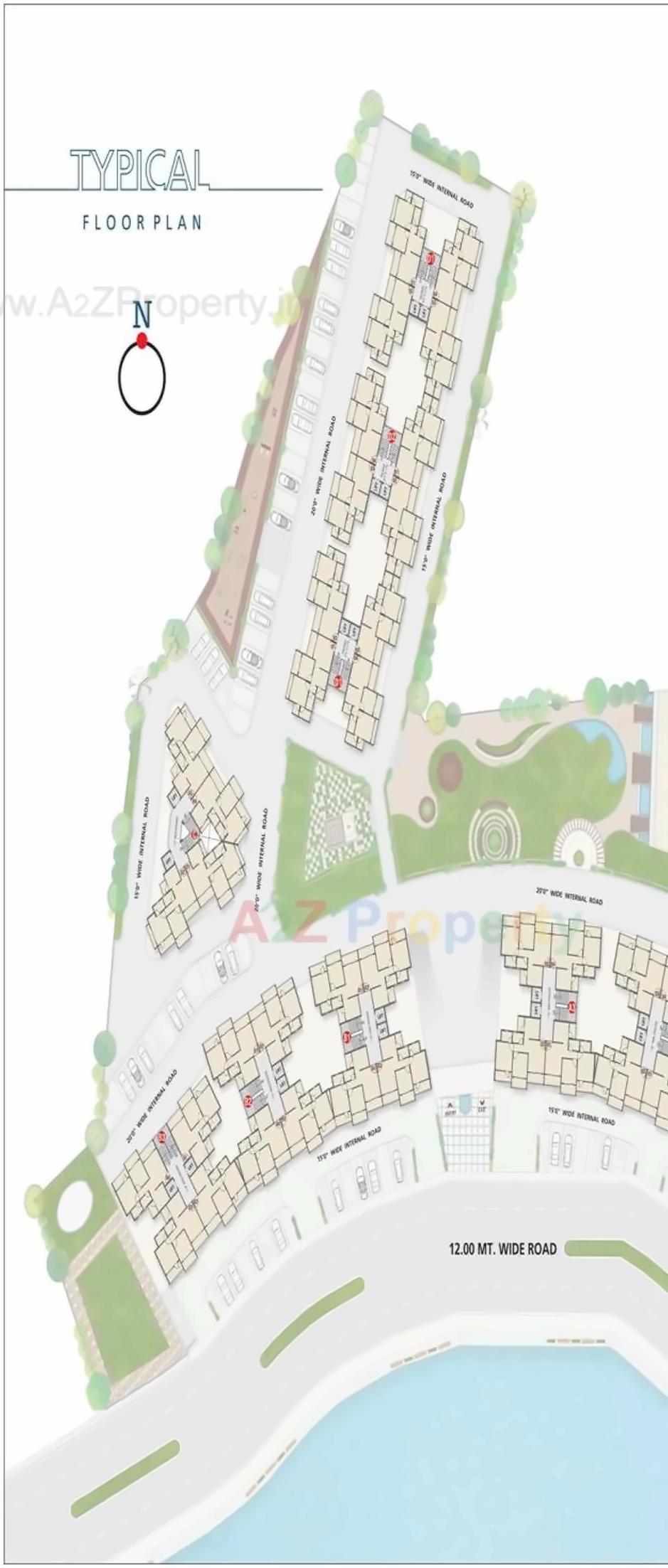 Layout of real estate project Lake Paraside located at Dungra, Valsad, Gujarat