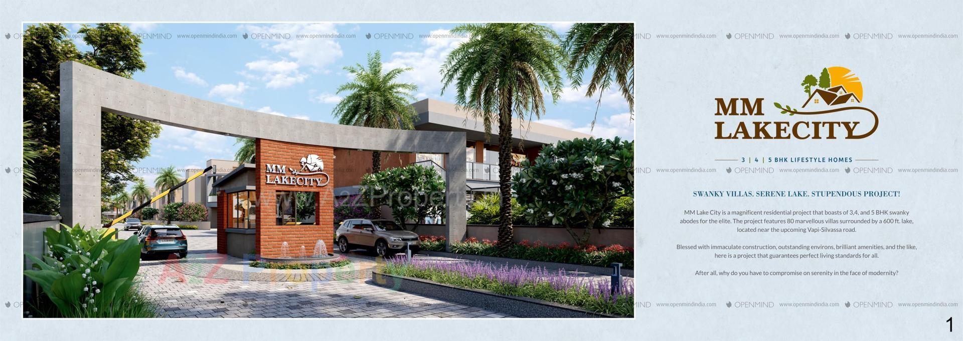 3D Elevation of real estate project M M Lake City located at Dungra, Valsad, Gujarat