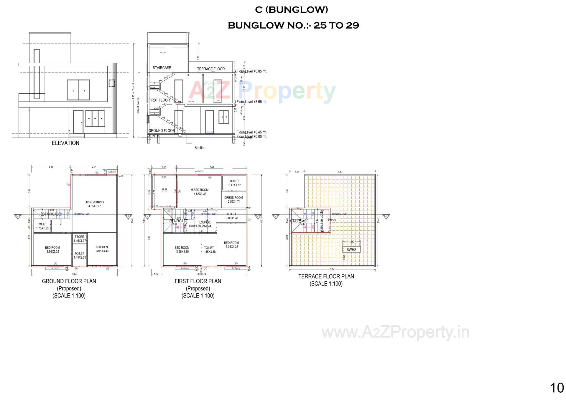 Layout of real estate project M M Lake City located at Dungra, Valsad, Gujarat