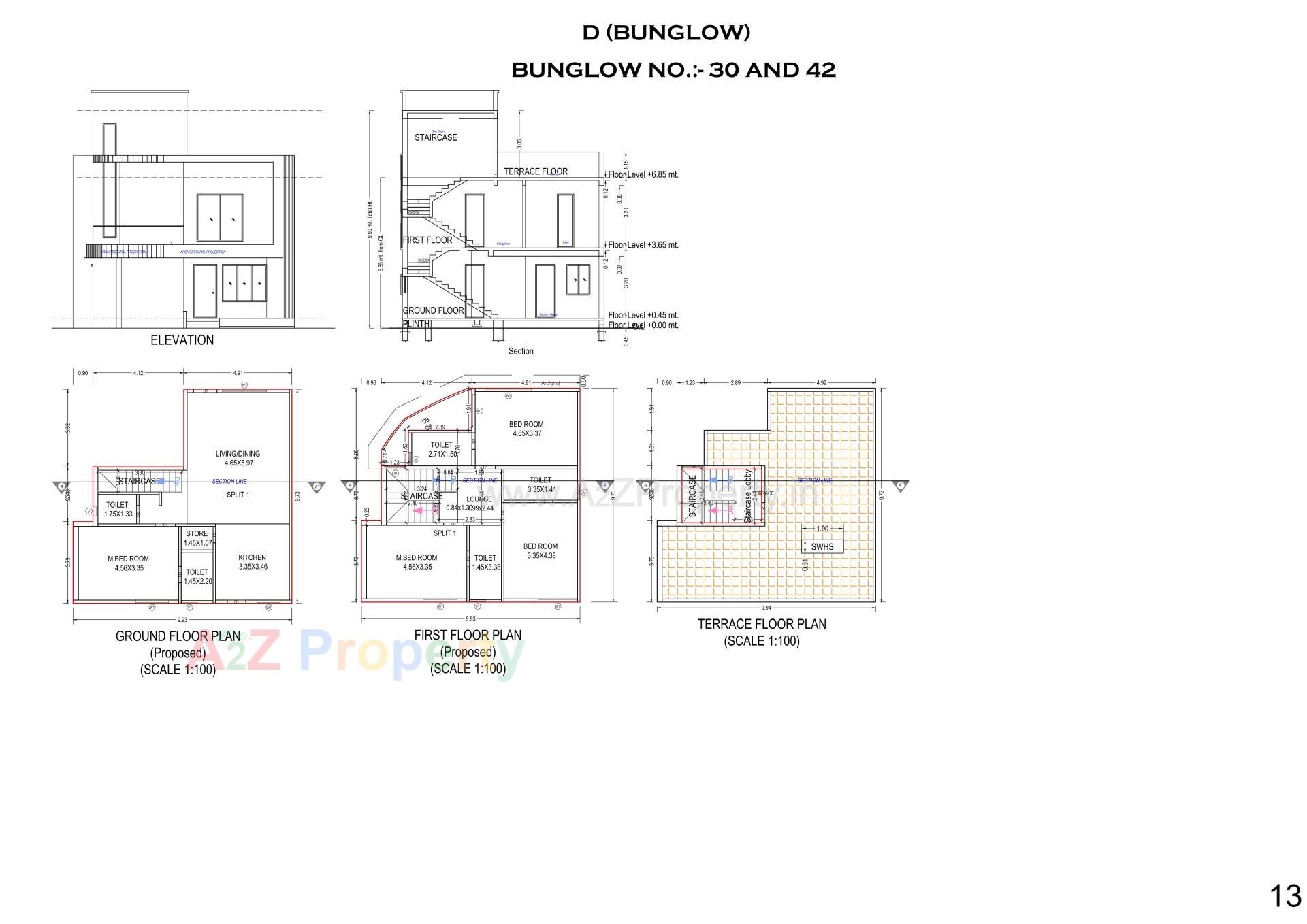 Layout of real estate project M M Lake City located at Dungra, Valsad, Gujarat
