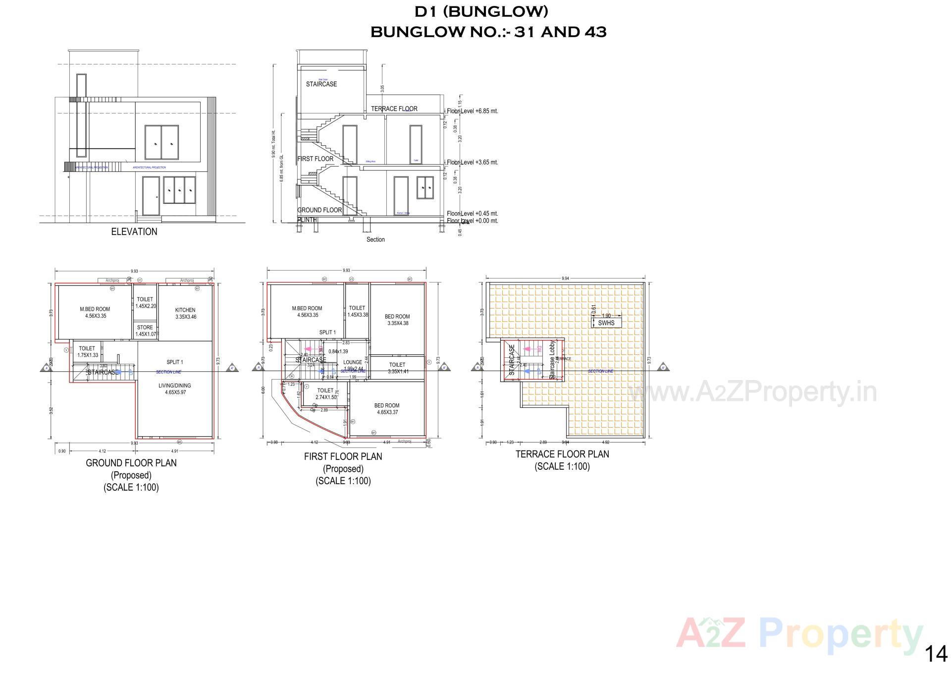 Layout of real estate project M M Lake City located at Dungra, Valsad, Gujarat